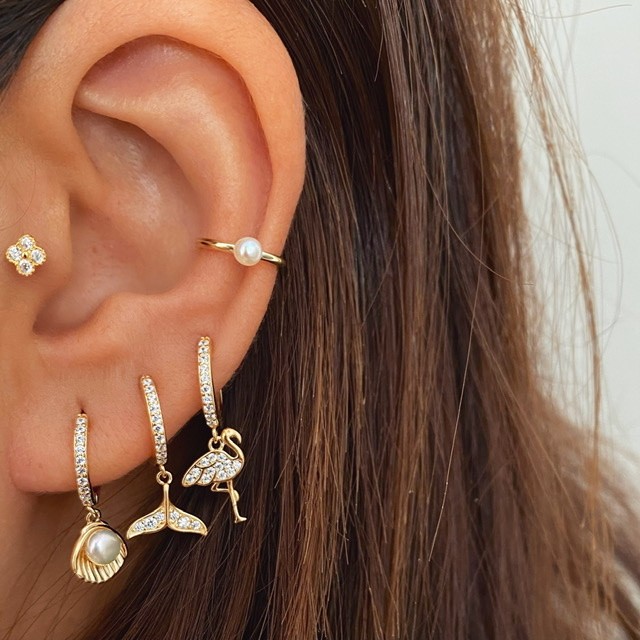 İnci İthal Earcuff -Tek