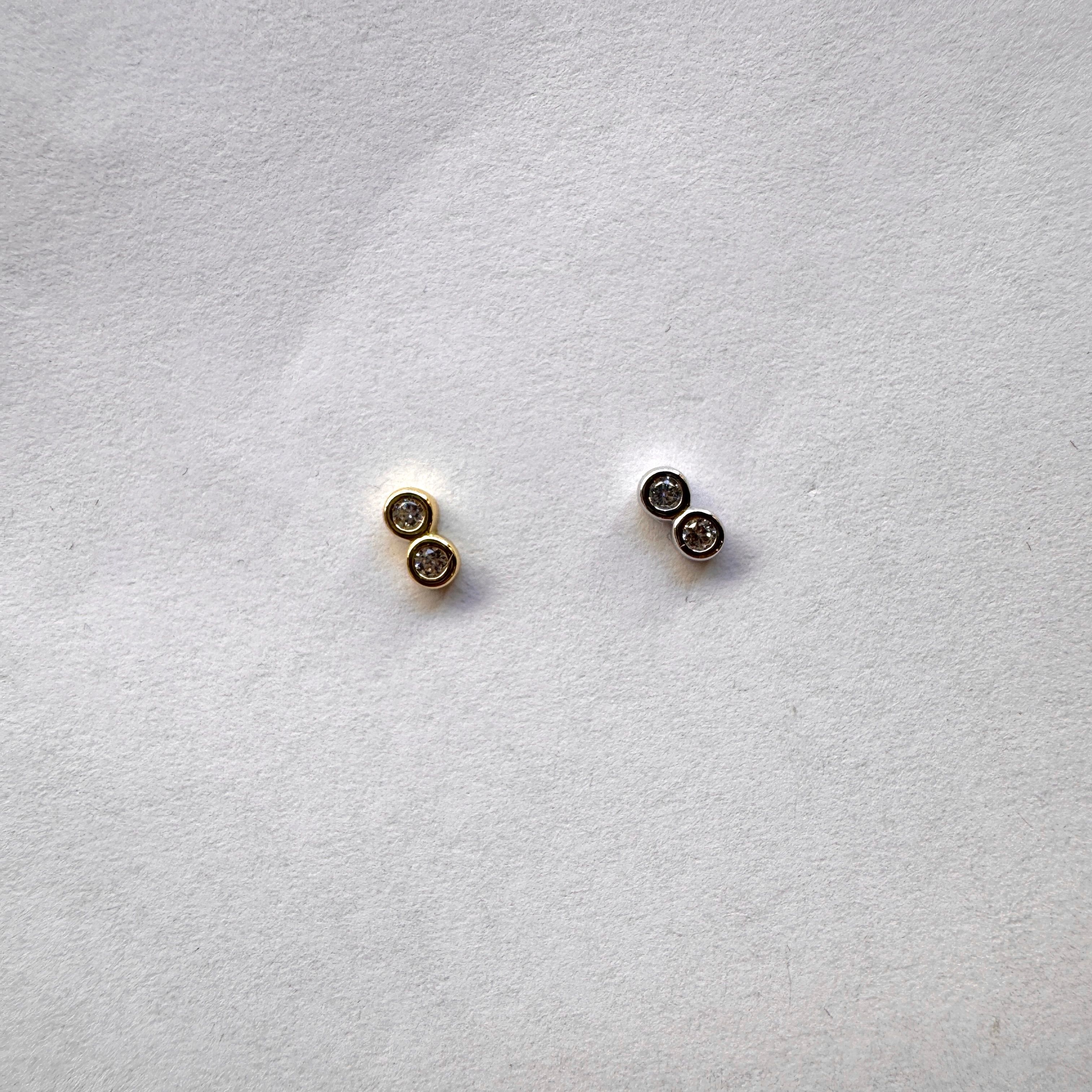 Mini Cift Tohum Stud Küpe-Tek
