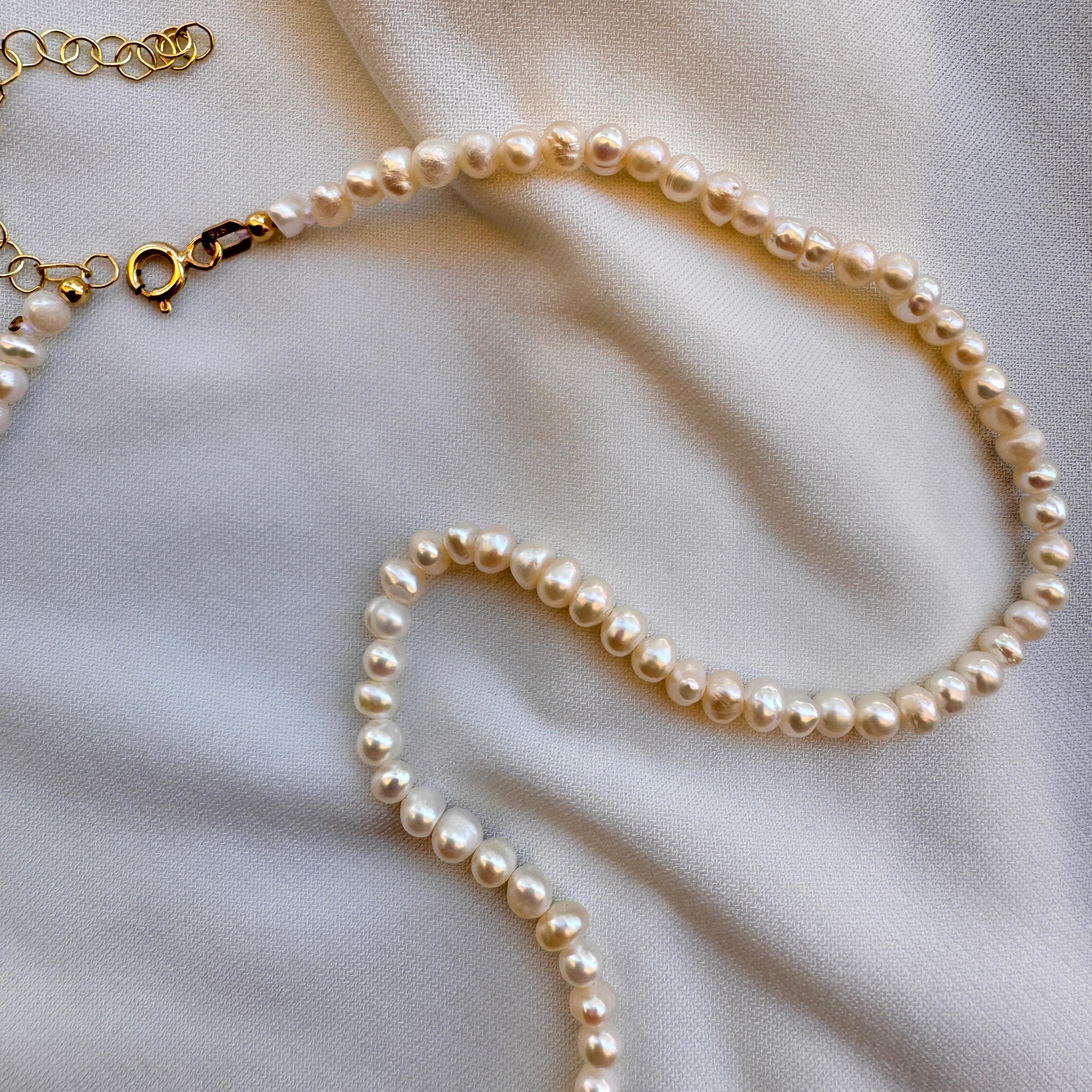 Sand Pearl Necklace 3.2 mm