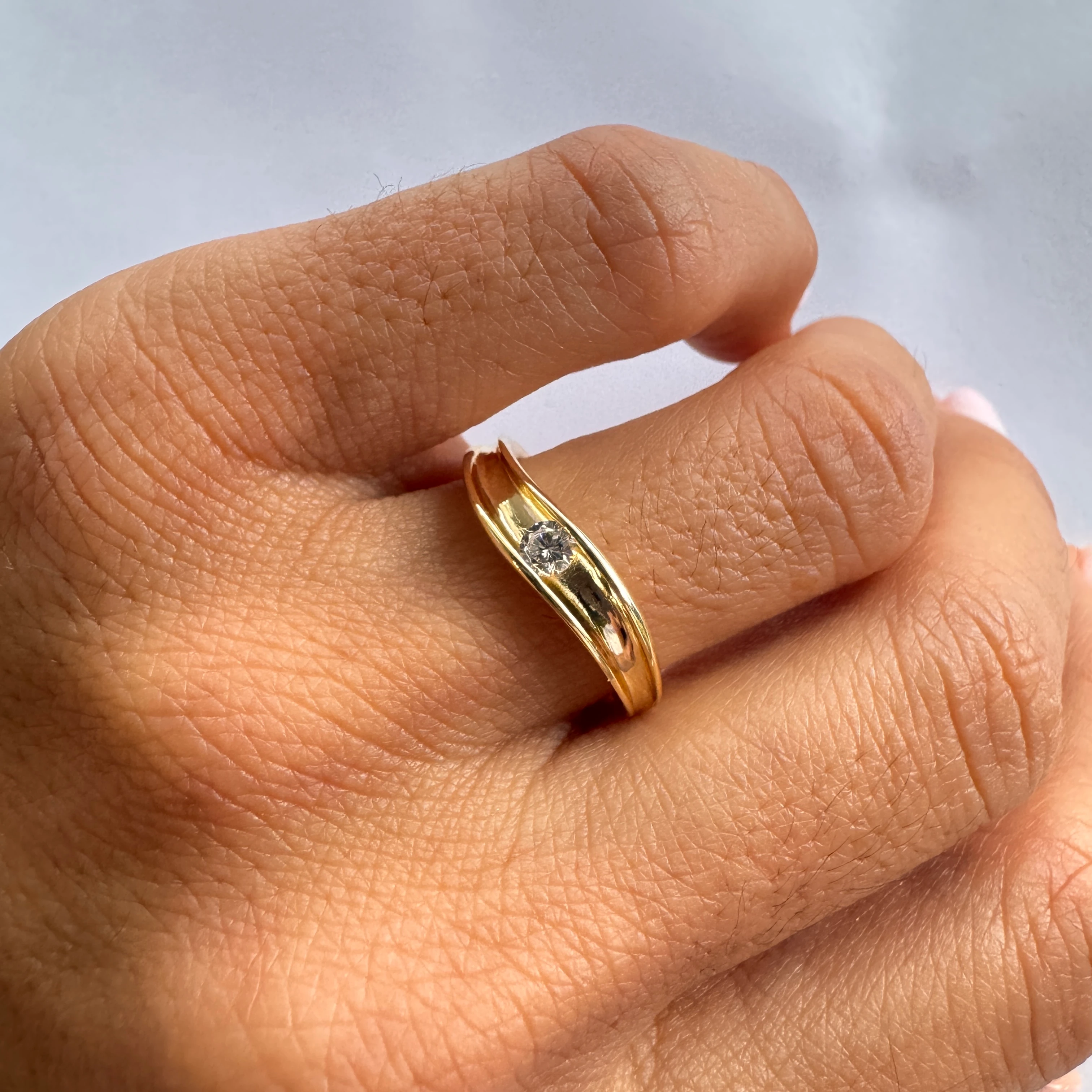 Dalga Form Yüzük 3 Gold