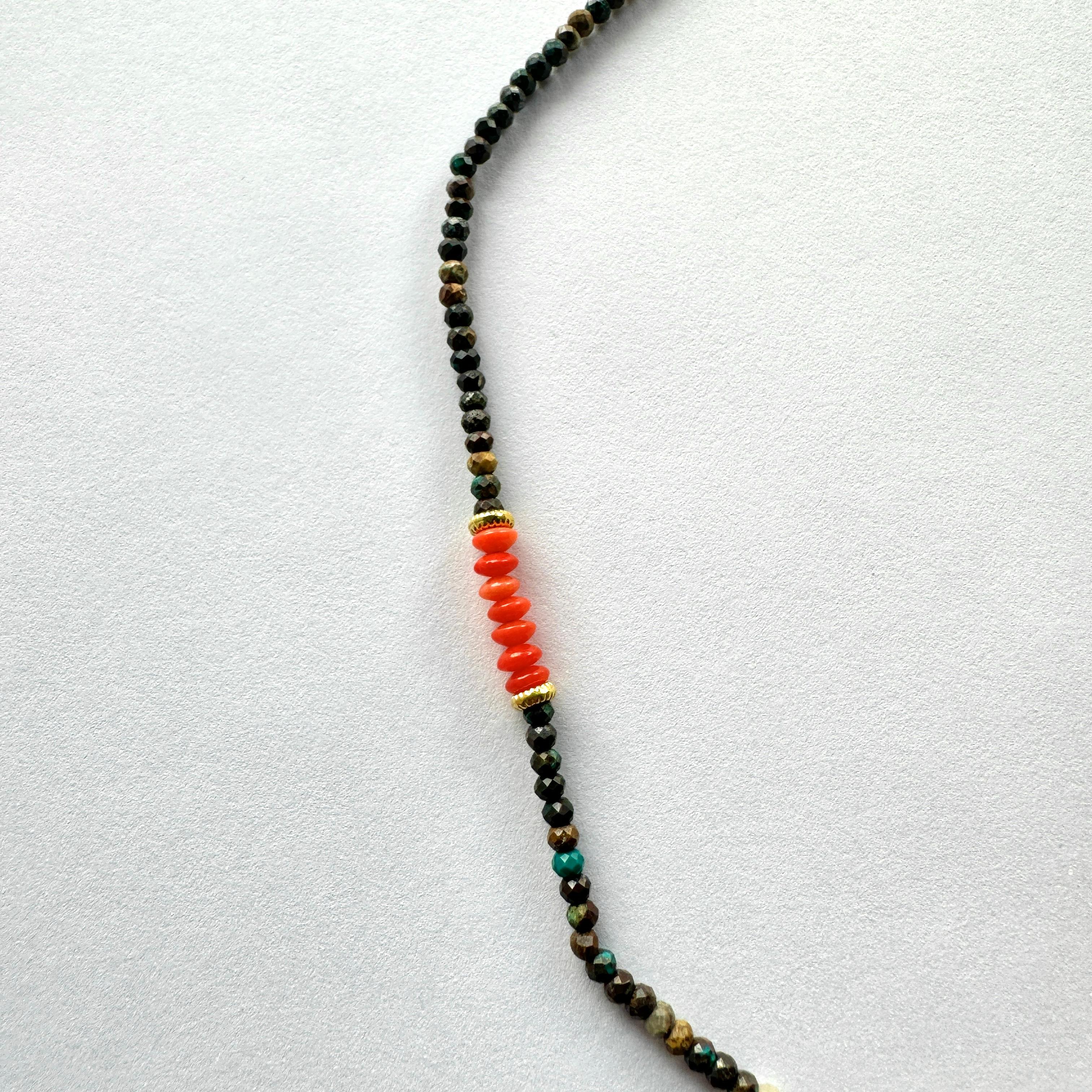 Apatite and Coral Necklace