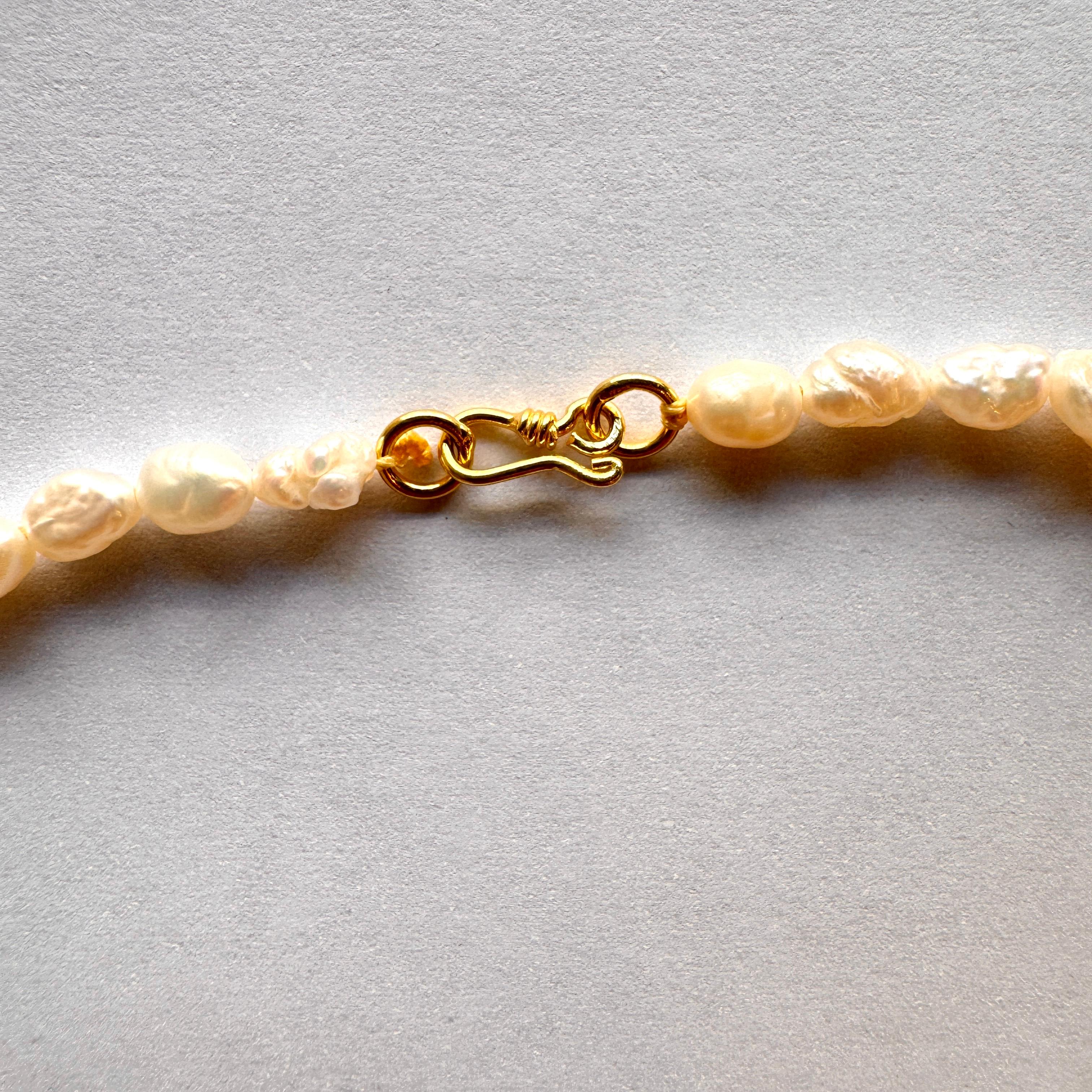 Aura Barok İnci Choker Kolye Gold