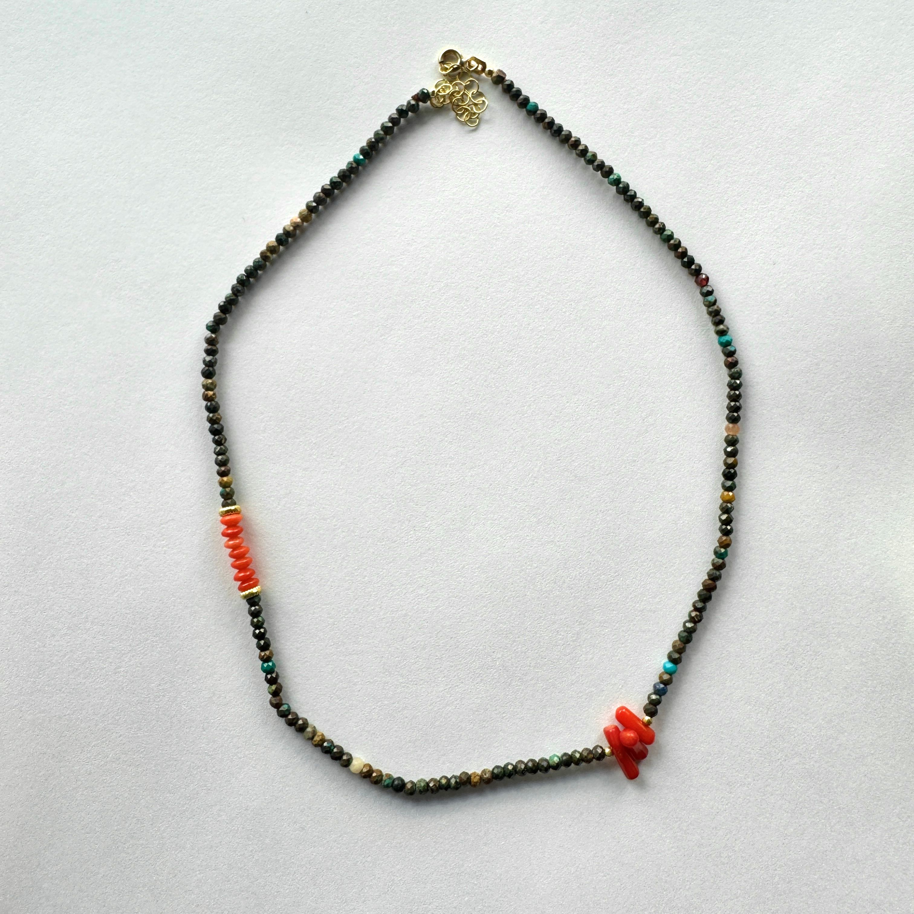 Apatite and Coral Necklace