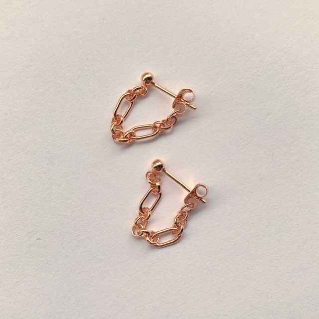Vintage Zincirli Stud Küpe
