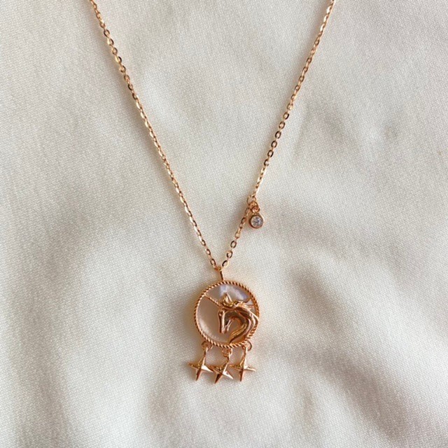  Unicorn Imported Necklace Rose Gold