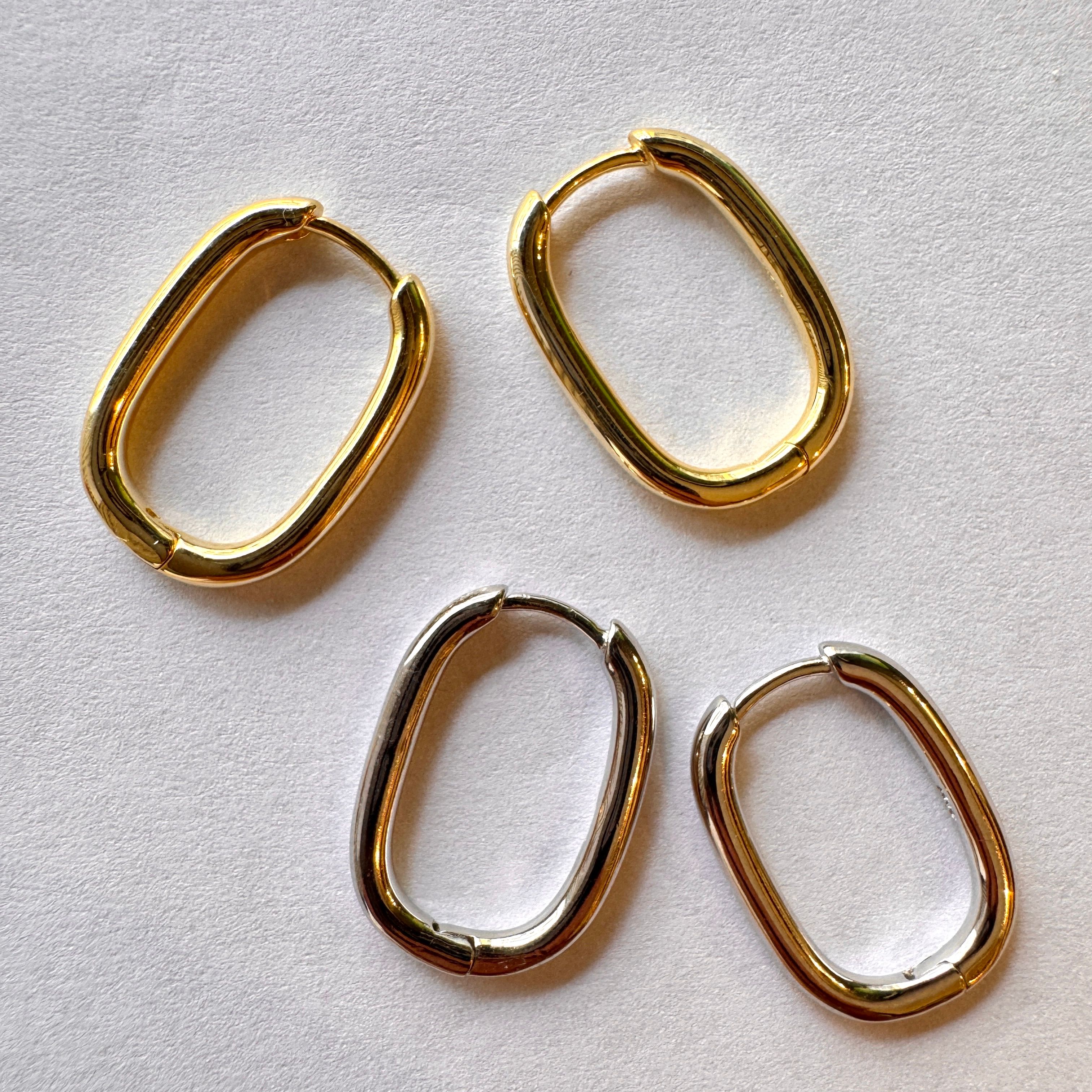 Oval Bold Halka Küpe
