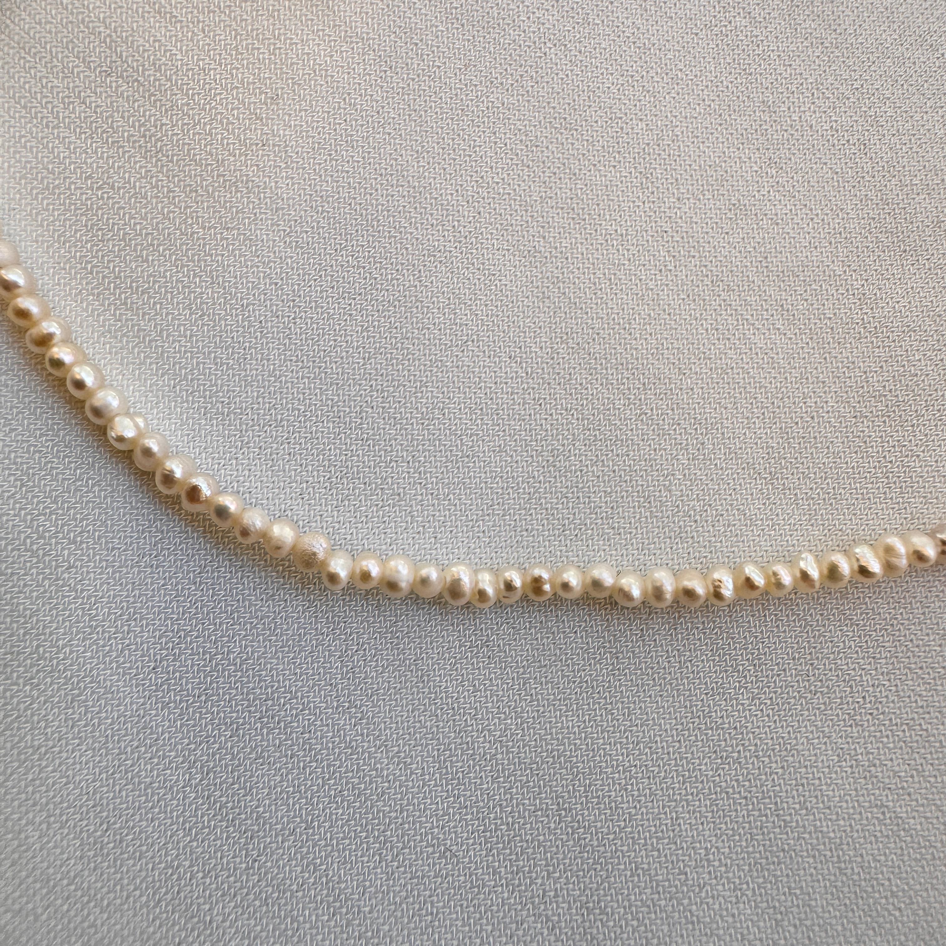 Sand Pearl Necklace 2 mm