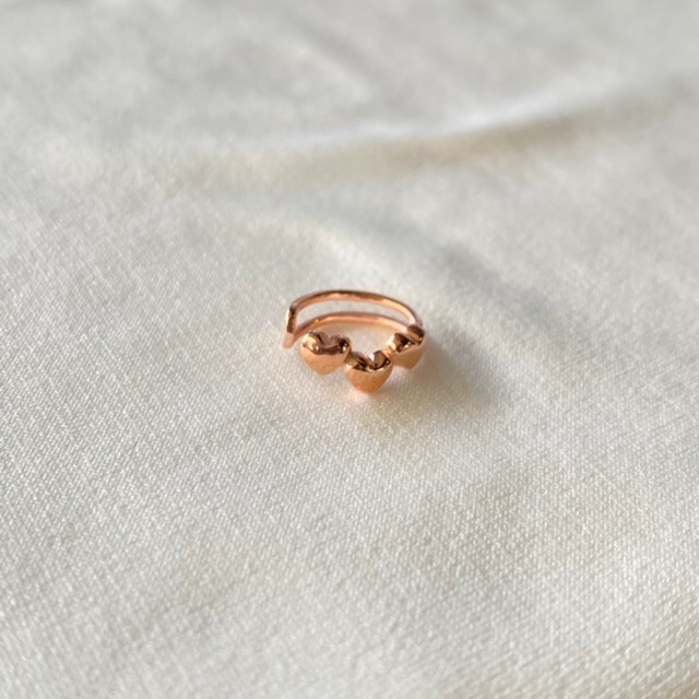 Mini Kalp Earcuff Rose Gold