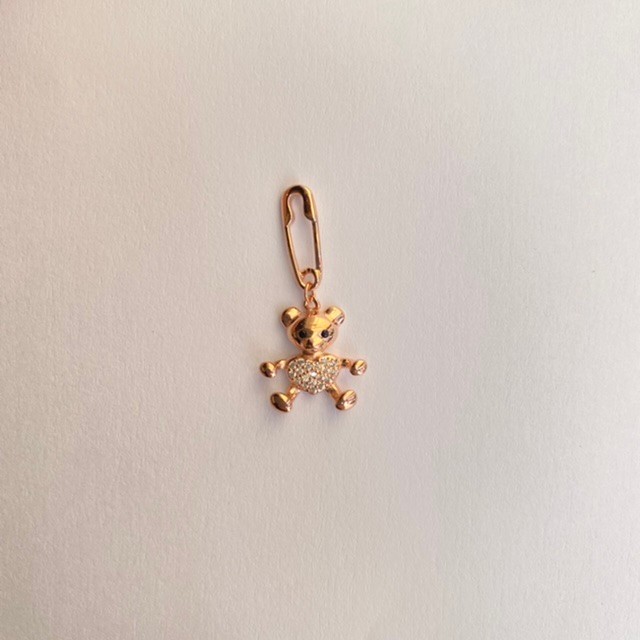 Teddy Sallantılı Stud Küpe Rose Gold-Tek