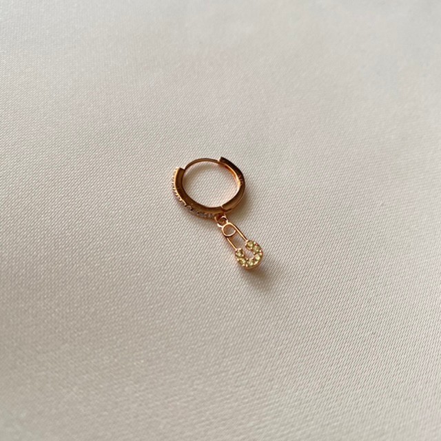 Mini Çengel Halka Küpe Rose Gold - Tek