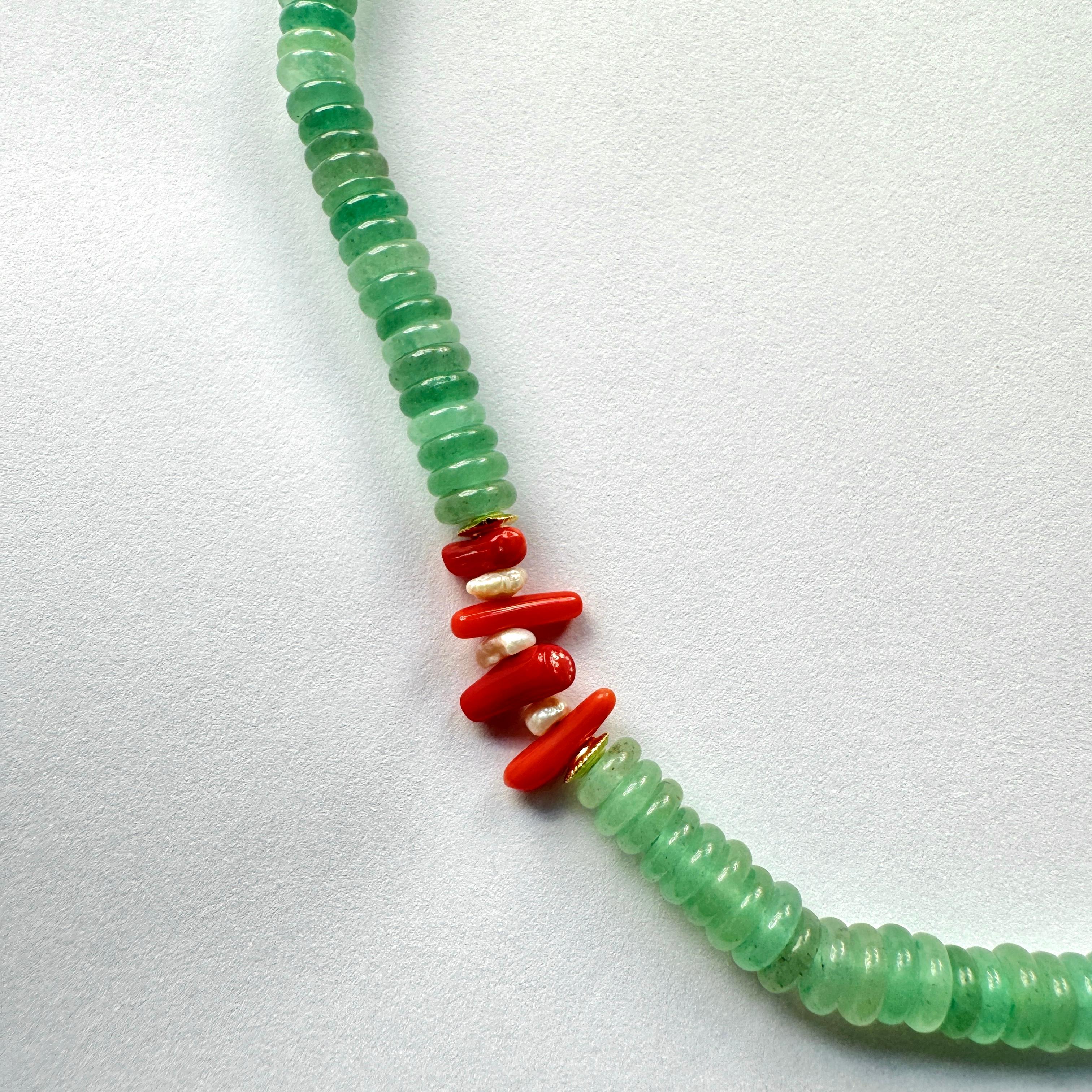 Jade and Coral Necklace