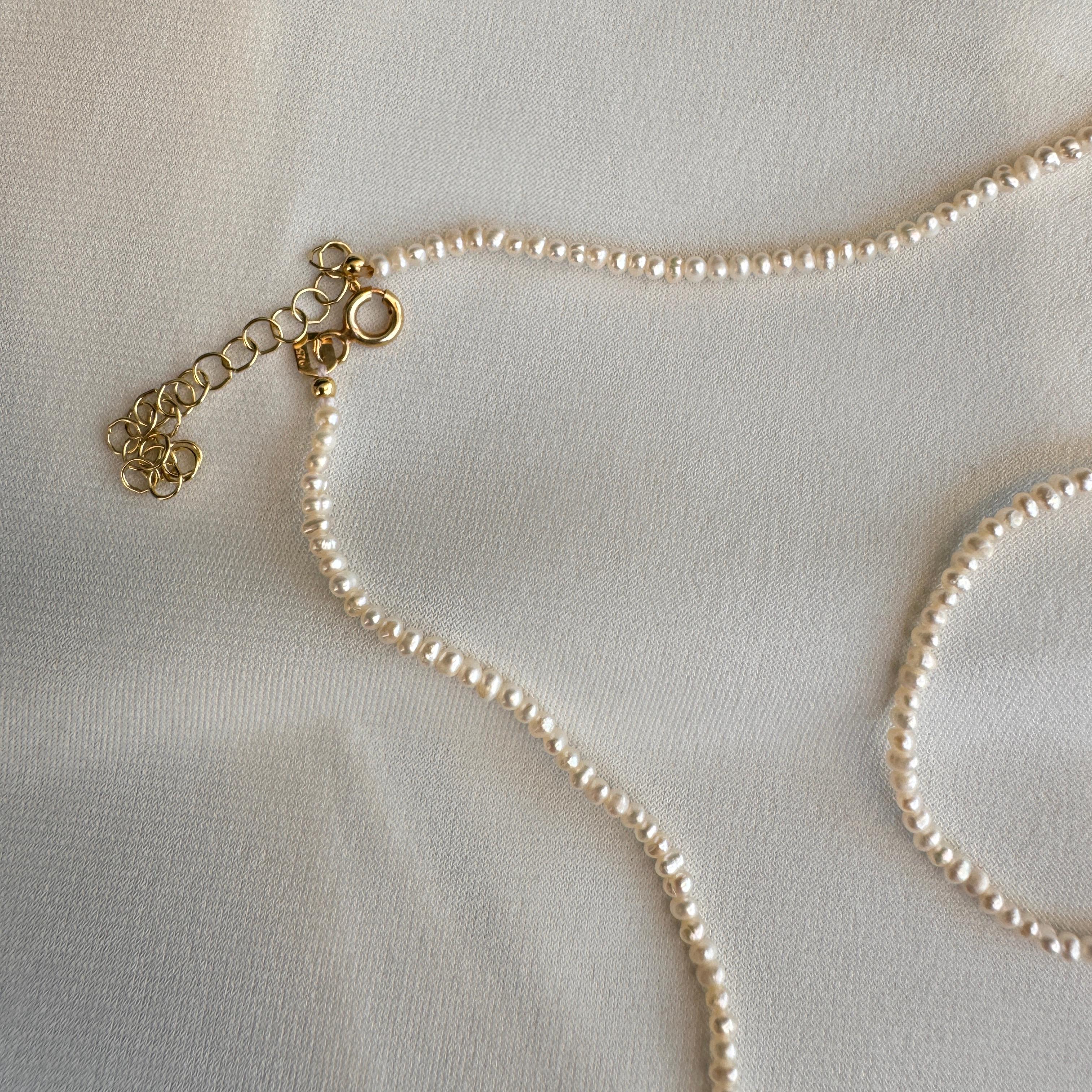 Sand Pearl Necklace 2 mm