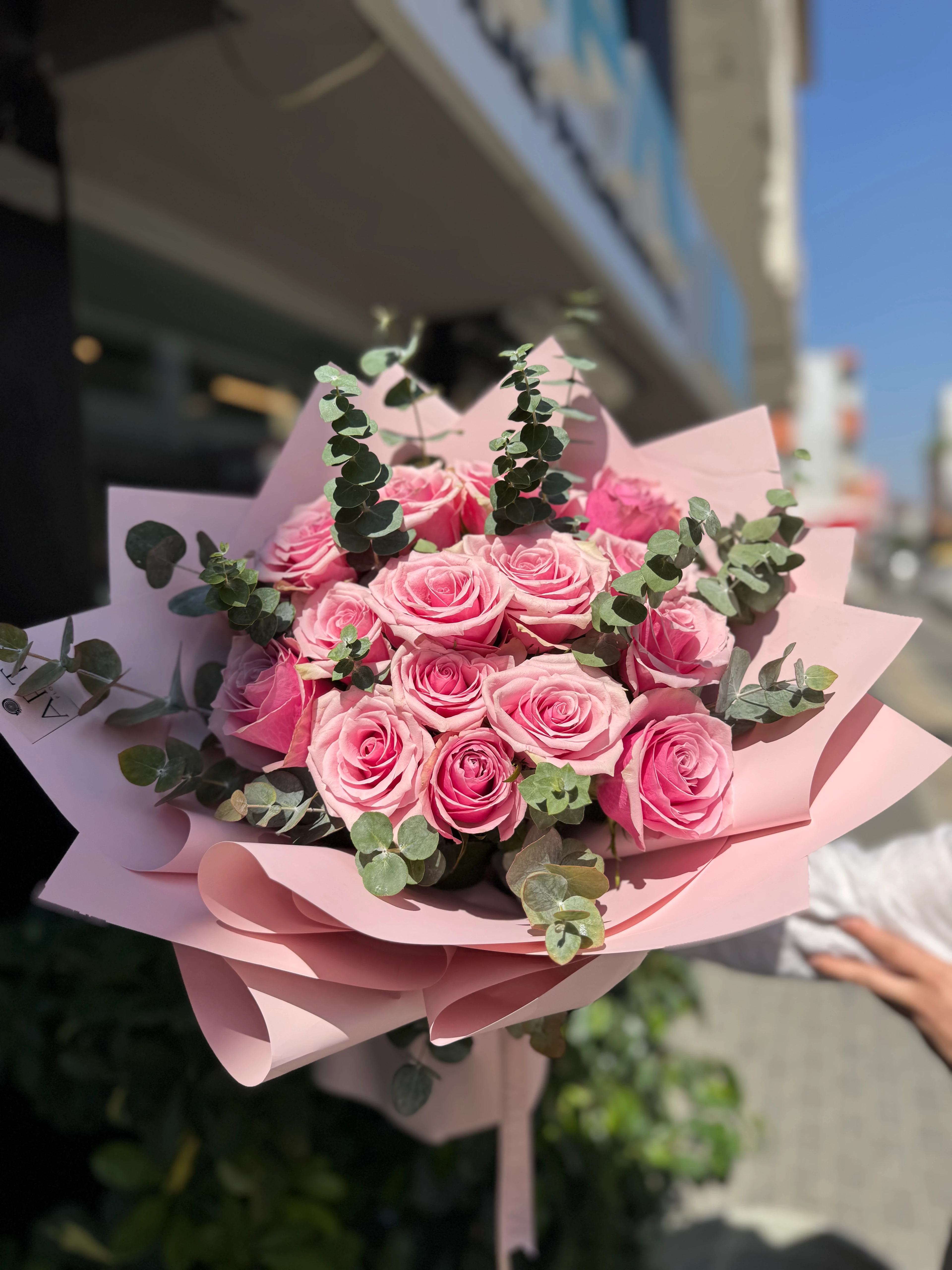 Pembe Gül Buketi 15 adet 