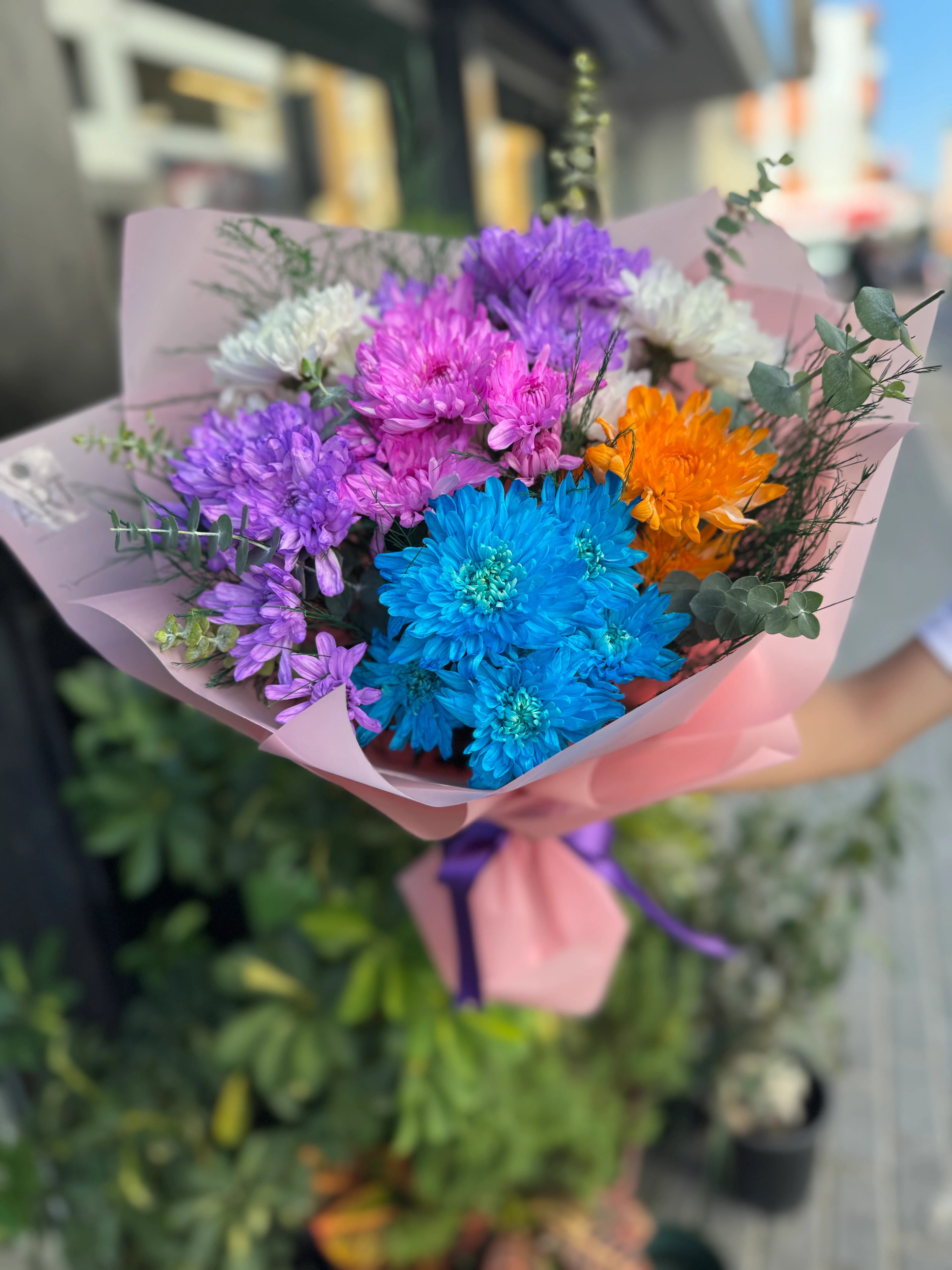 Renkli Karışık Kasımpatı Buketi 