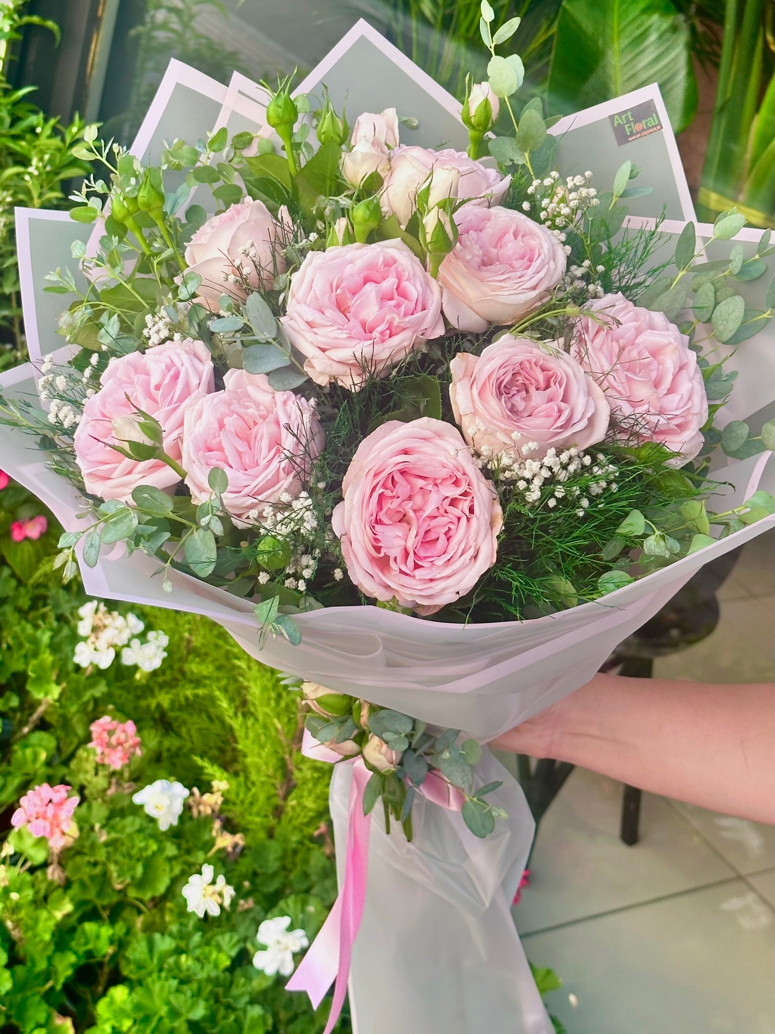 Shila Pembe Şakayık Buketi – 10 Dal