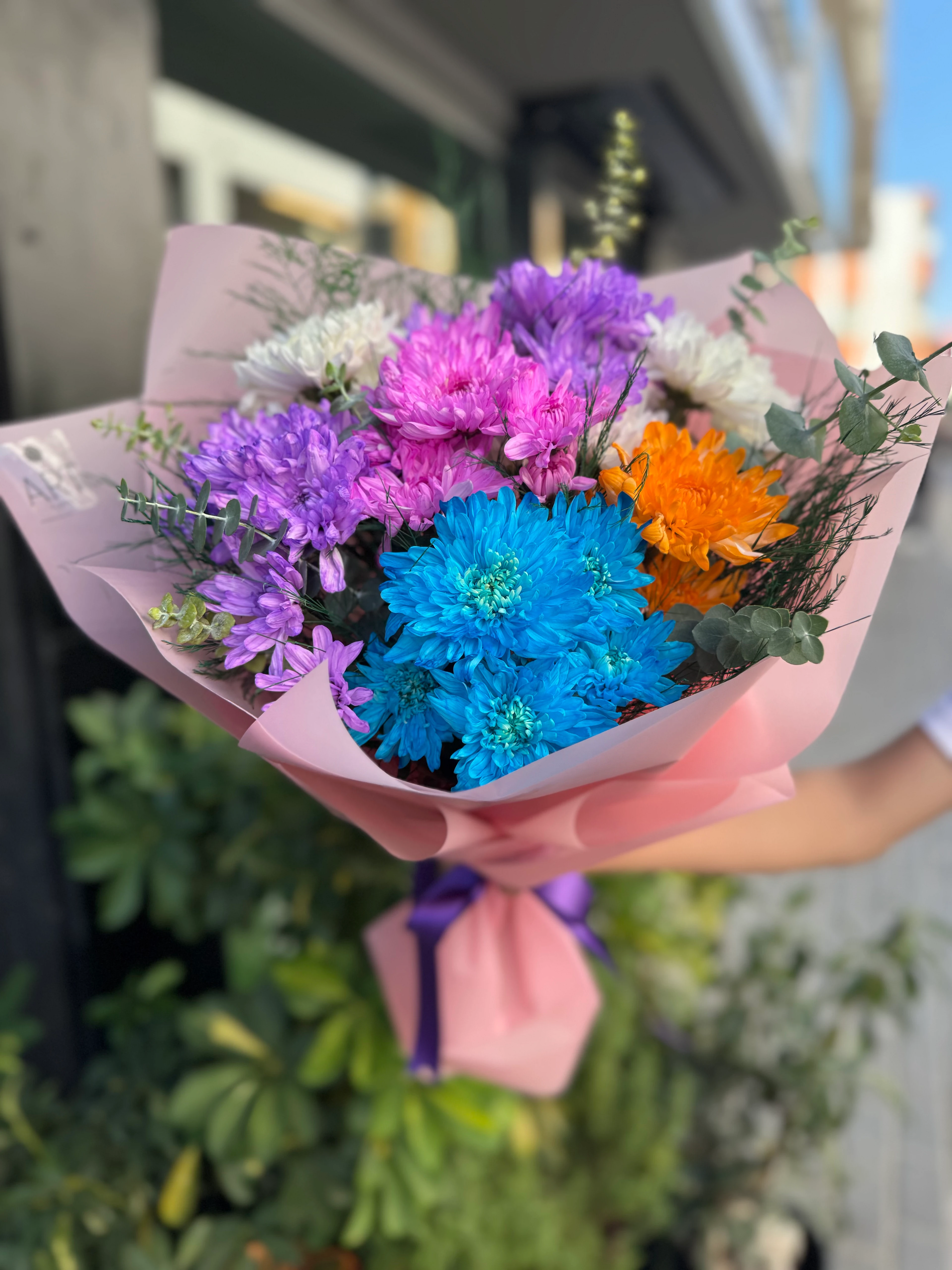 Renkli Karışık Kasımpatı Buketi 