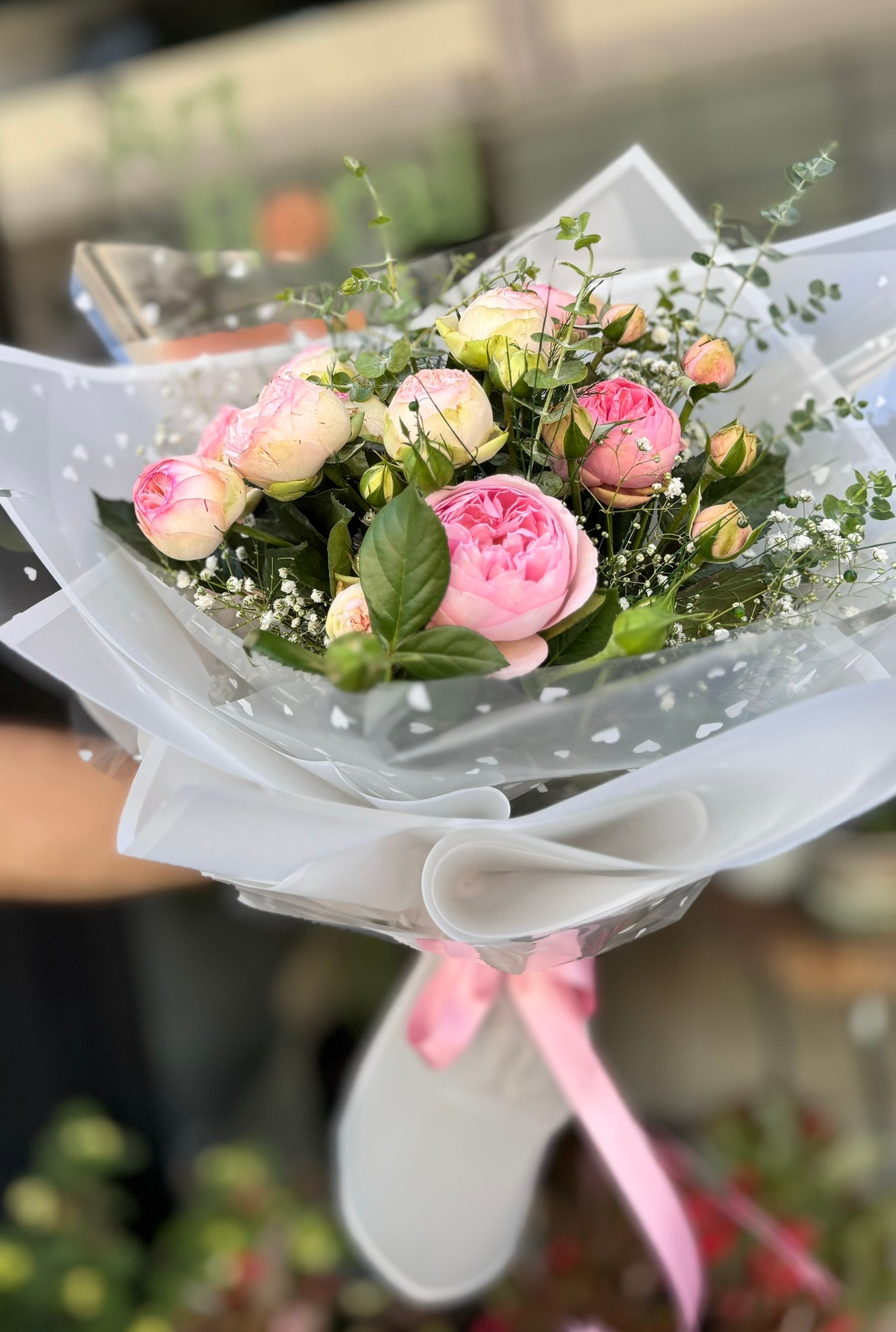 Sare Pembe Şakayık Buketi