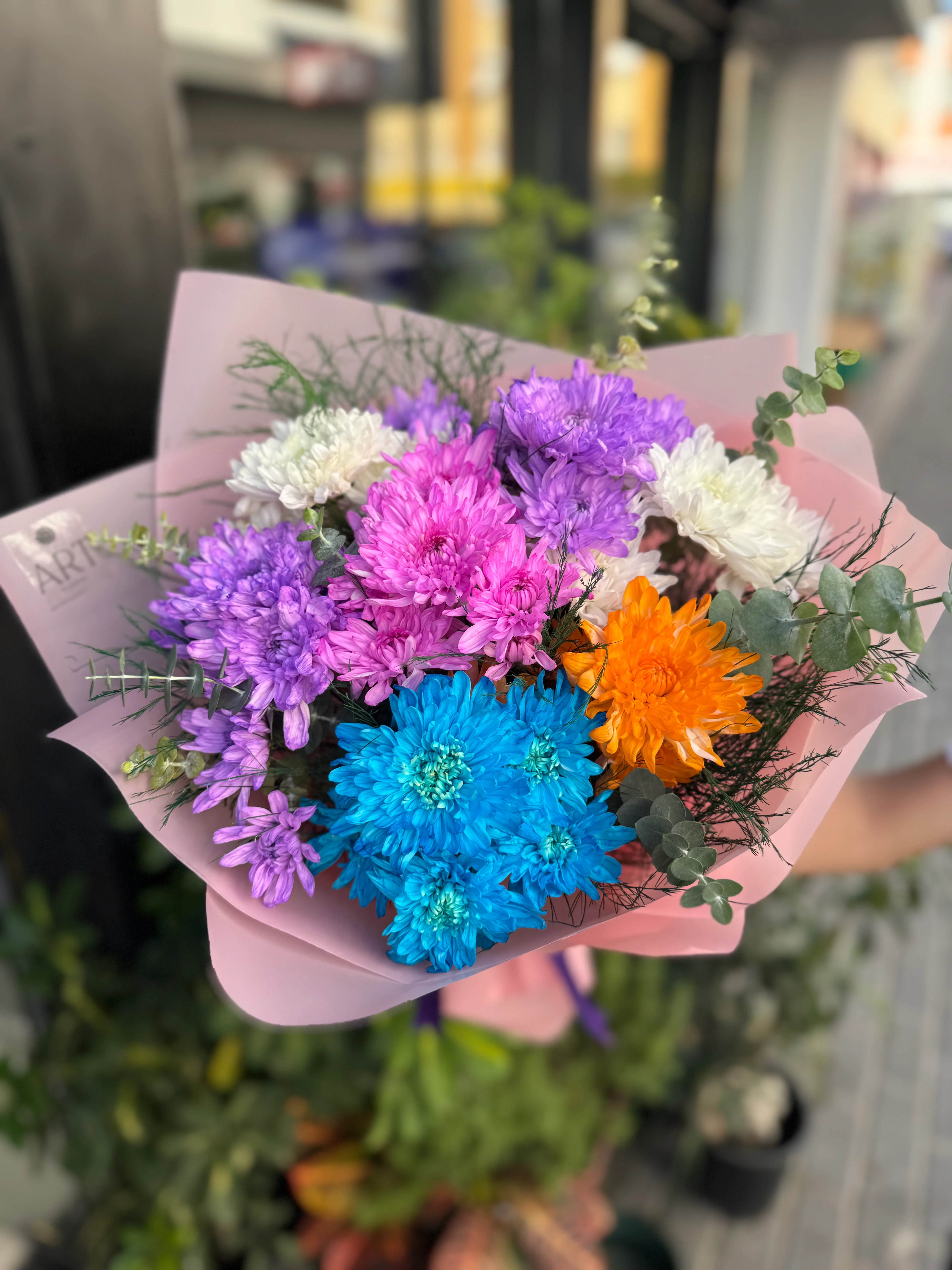 Renkli Karışık Kasımpatı Buketi 