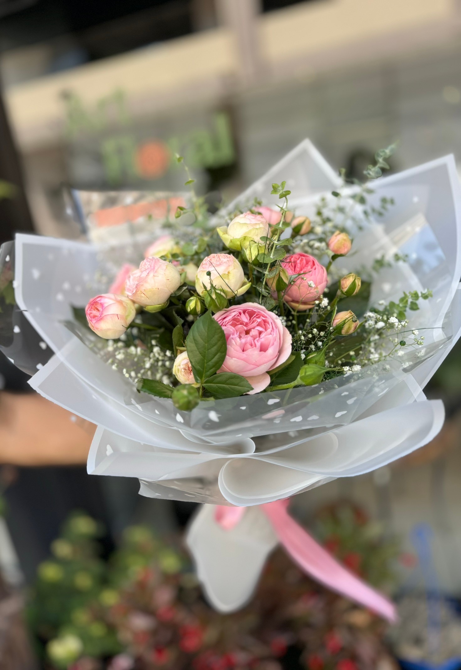 Sare Pembe Şakayık Buketi