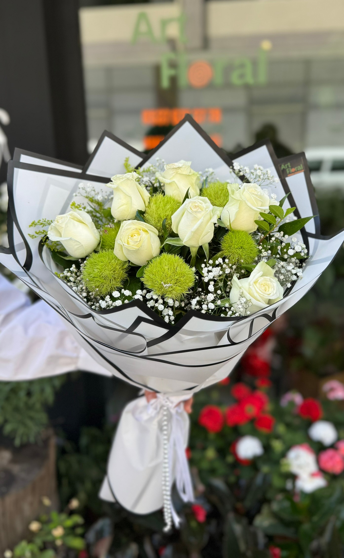 Dorina Beyaz Gül Buketi