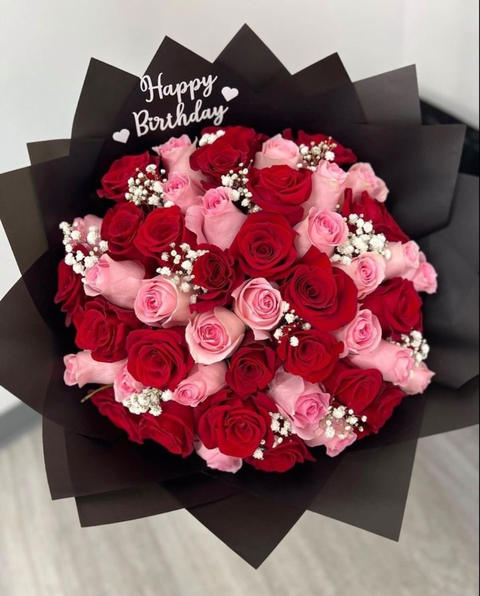 51’li Pembe & Kırmızı Gül Buketi