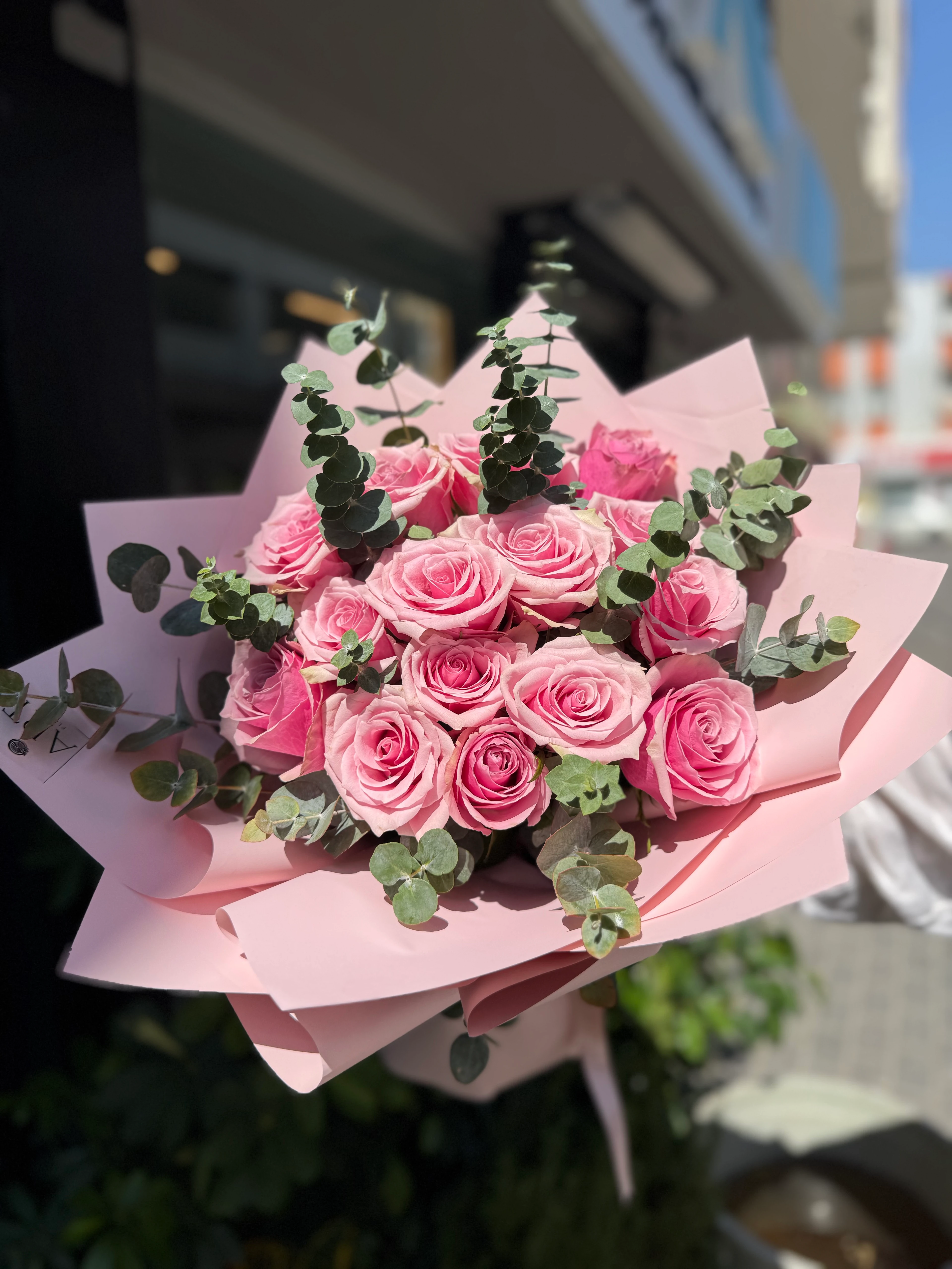 Pembe Gül Buketi 15 adet 