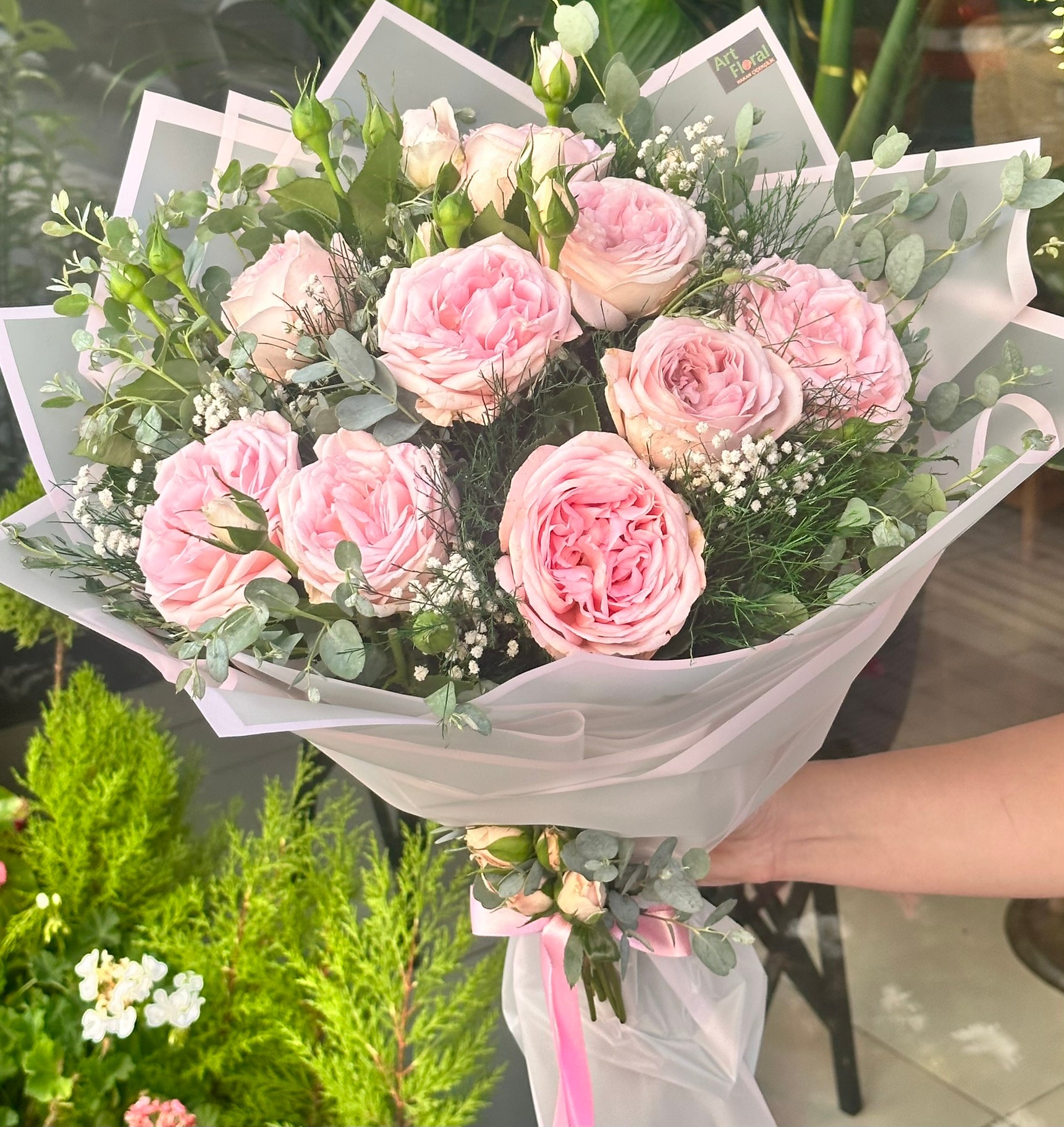 Shila Pembe Şakayık Buketi – 10 Dal