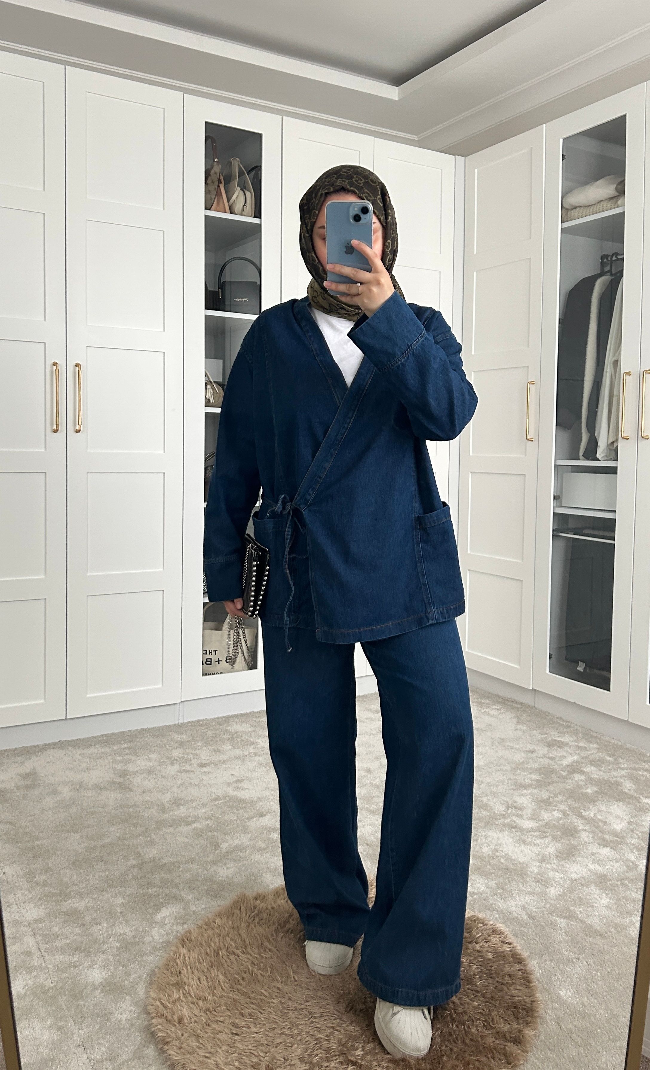 Koyu Denim Takım