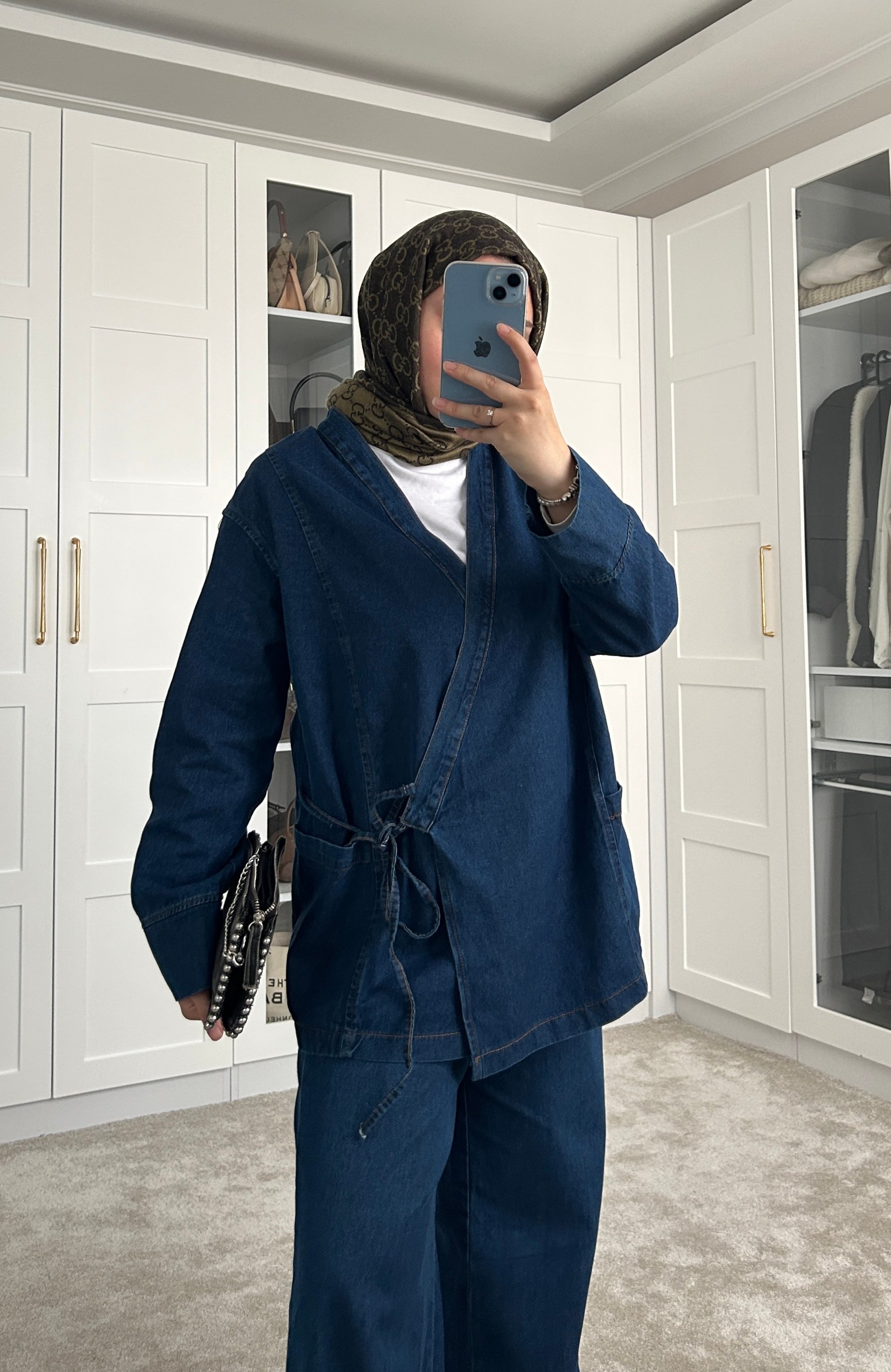 Koyu Denim Takım
