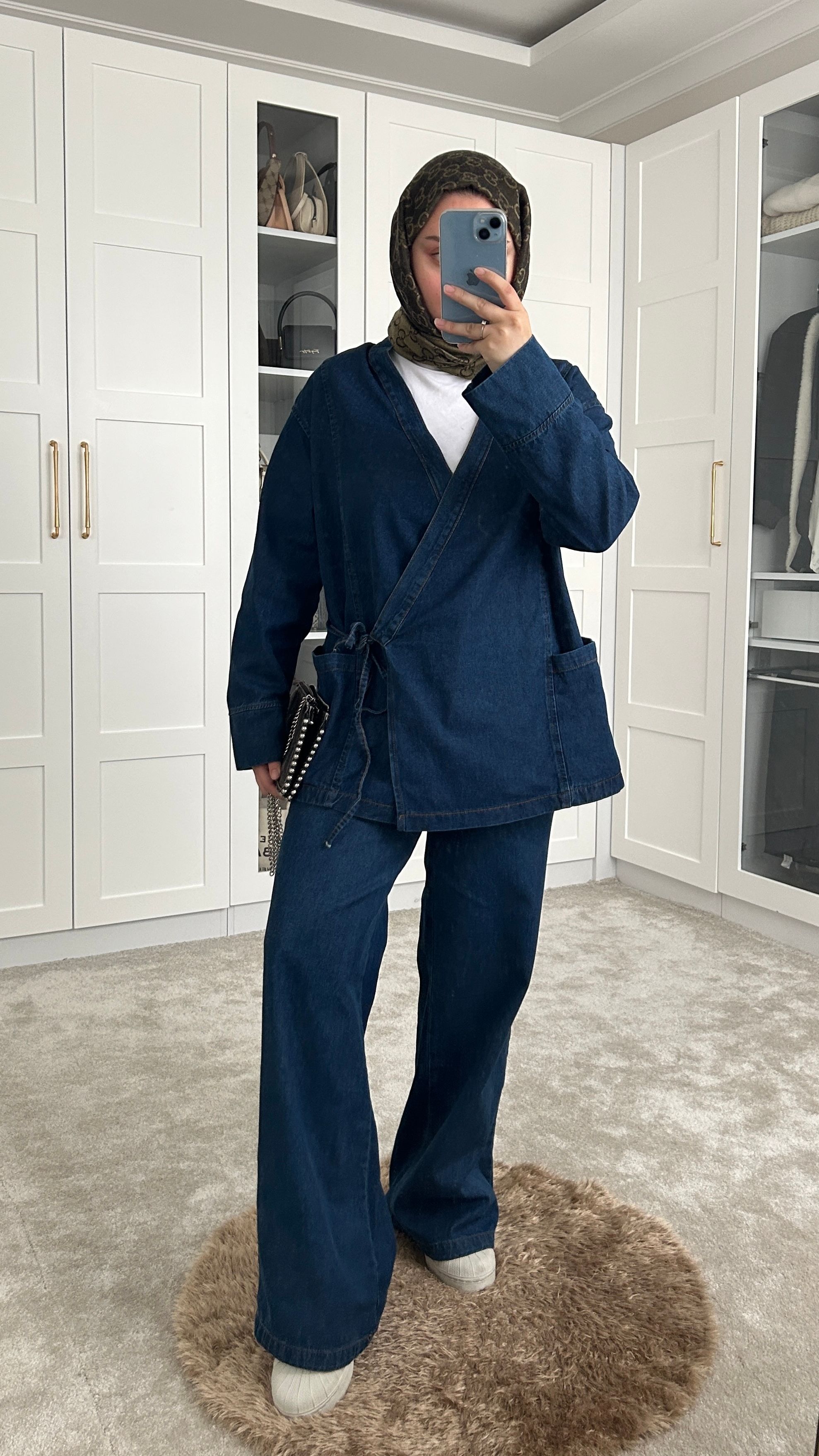 Koyu Denim Takım