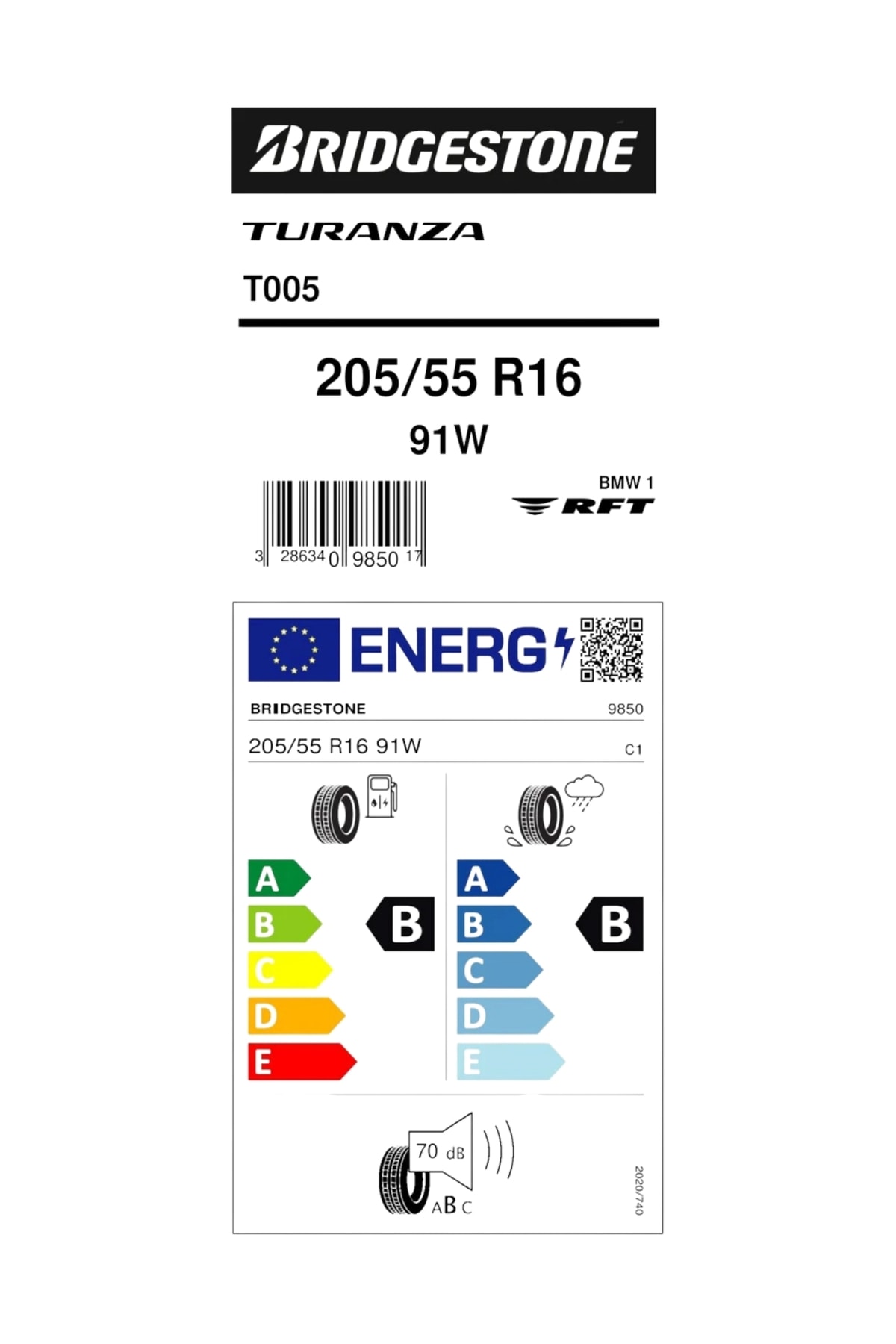 205/55R16 91W T005 RFT