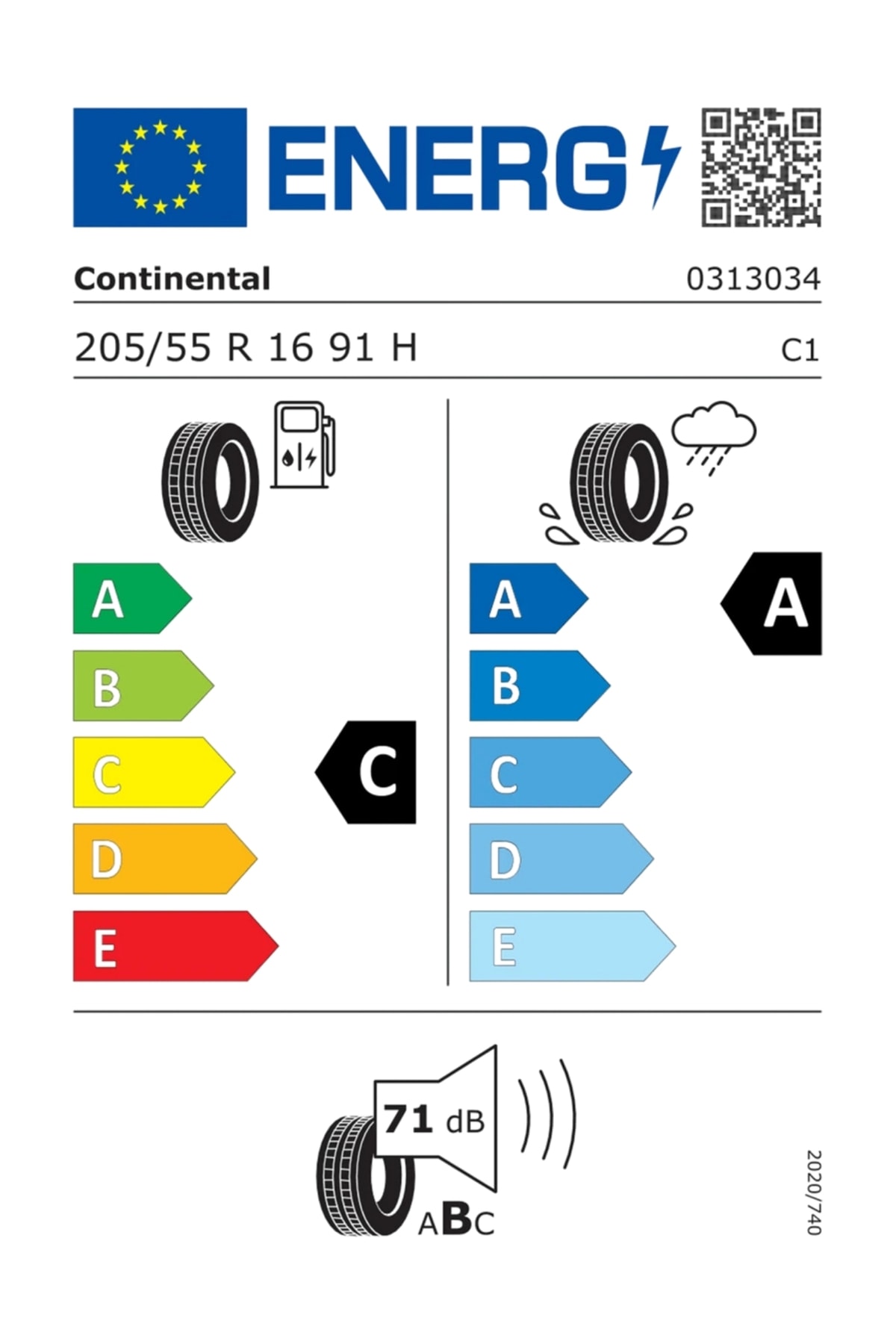205/55R16 91H ContiPremiumContact 7