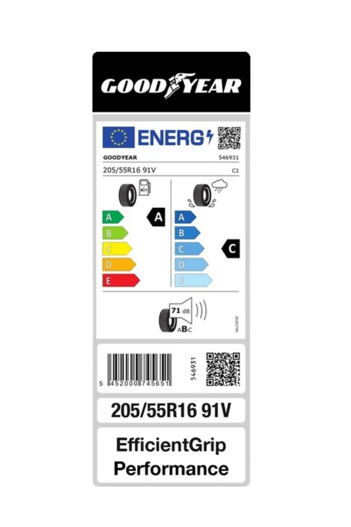 205/55R16 91V FI EfficientGrip Performance