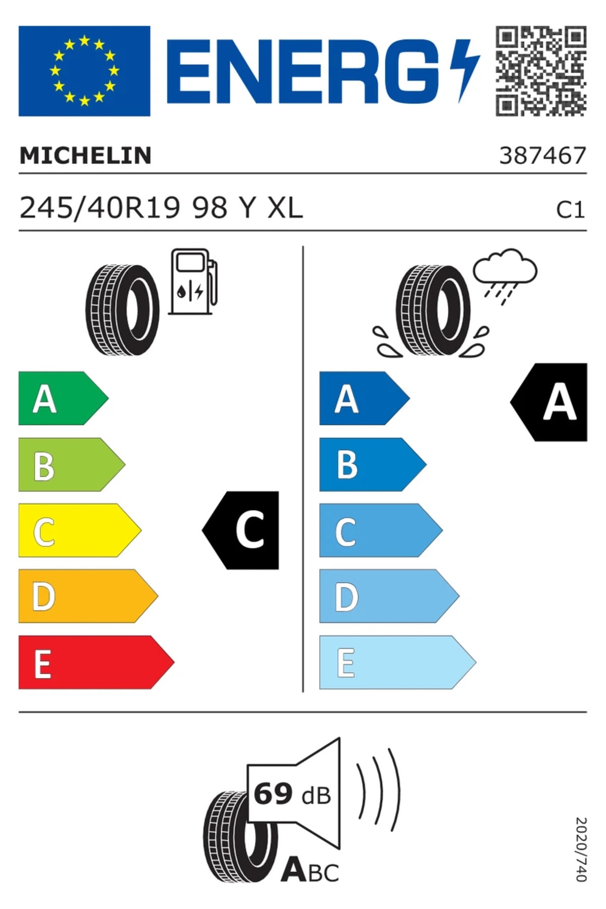 245/40R19 98Y MOE Primacy 3 ZP