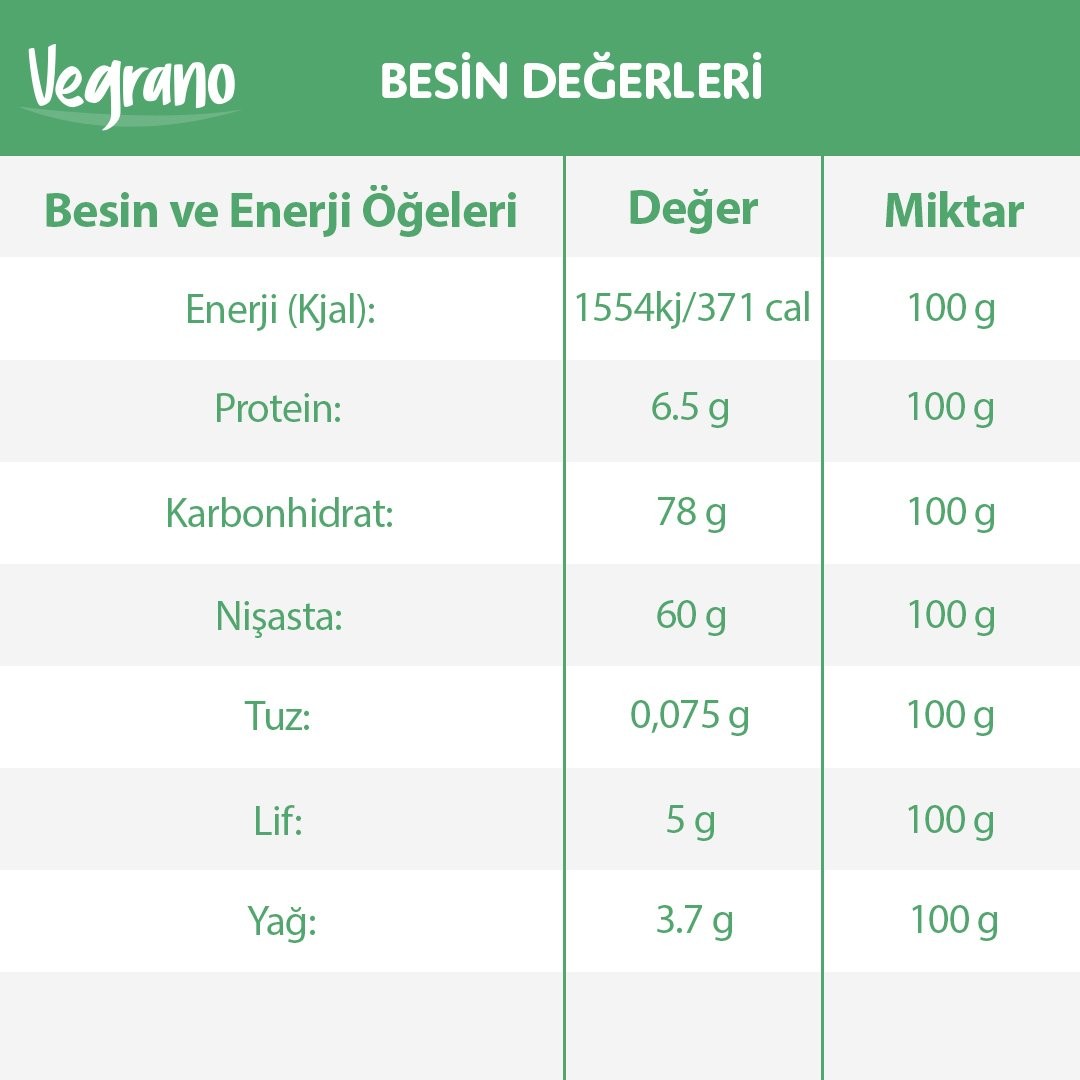 Vegrano Glutensiz Mısır Unu