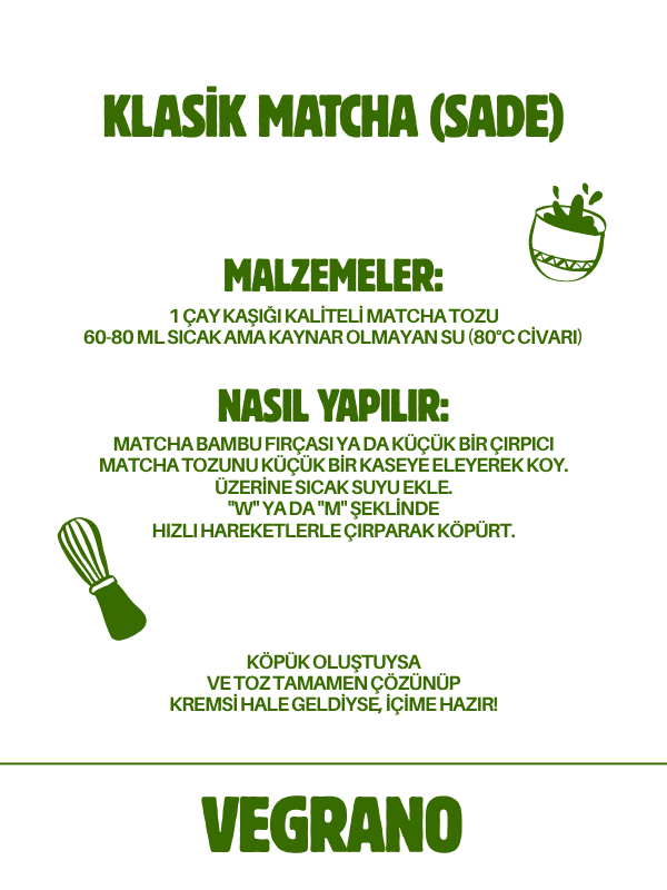 Vegrano Matcha Tozu (Yeşil Çay Tozu)