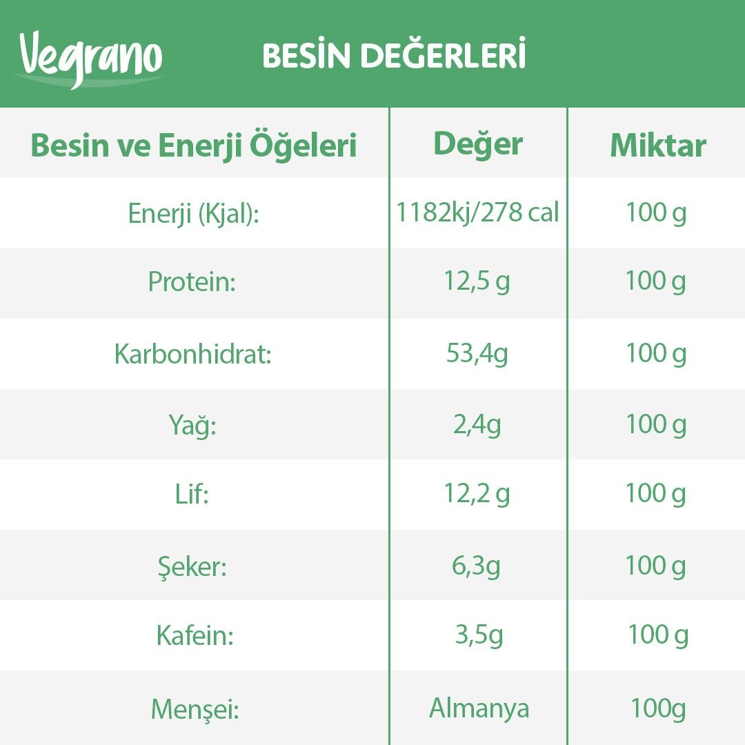 Vegrano Organik Guarana Tozu