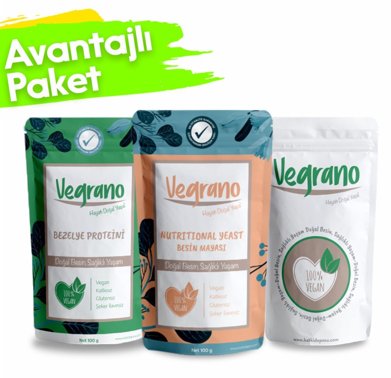 Vegrano Besin Mayası + Bezelye Proteini + Vegan Çedar Peynir Aroması