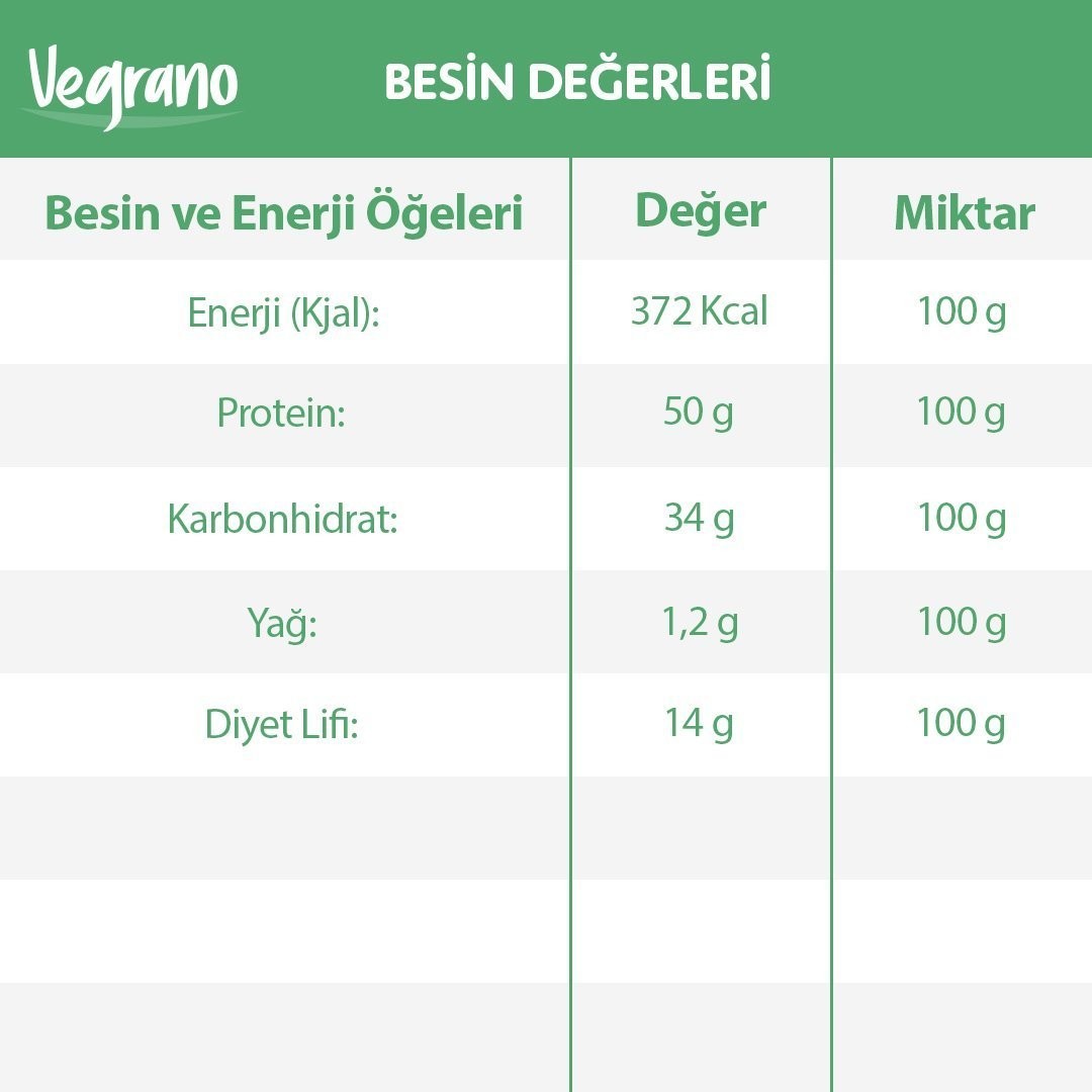 Vegrano Tekstüre Soya Proteini (Naturel)