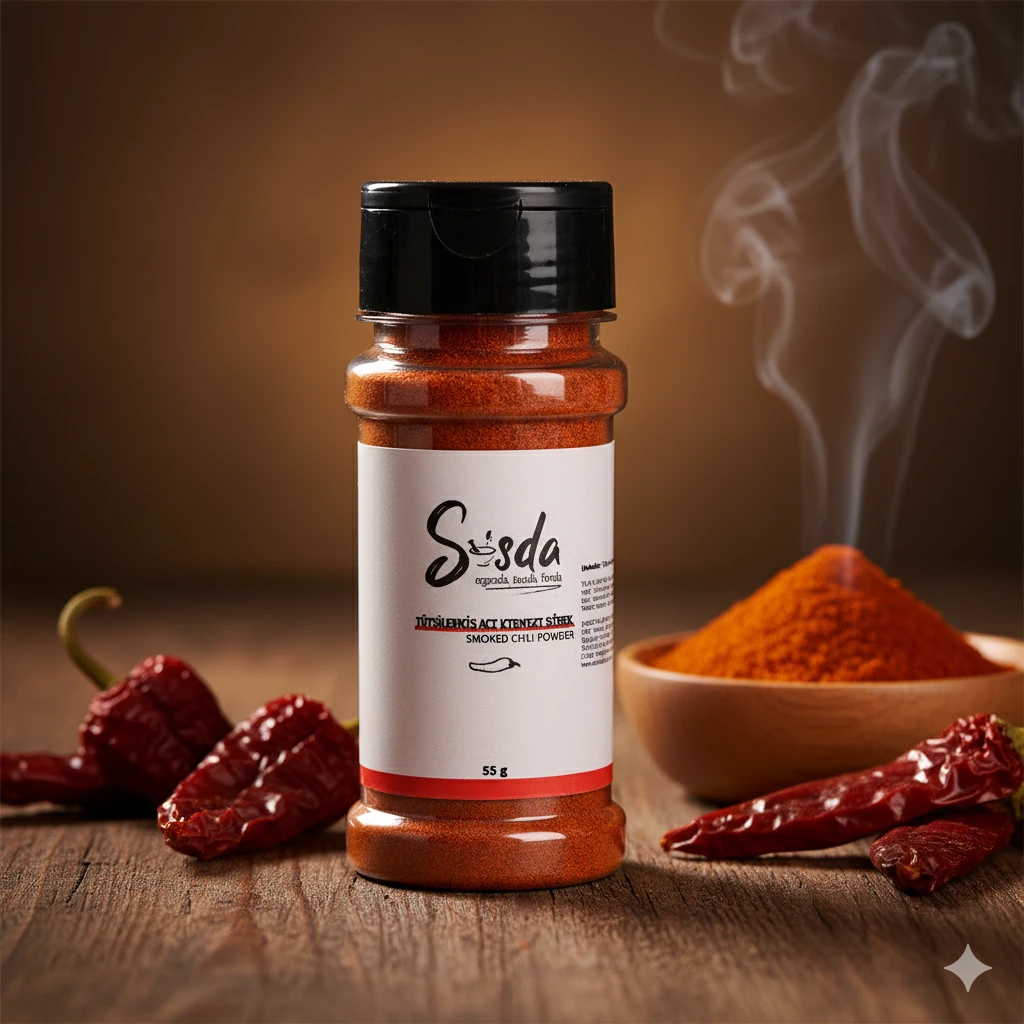 Sosda Tütsülenmiş Acı Kırmızı Biber (Tuzluk Serisi)