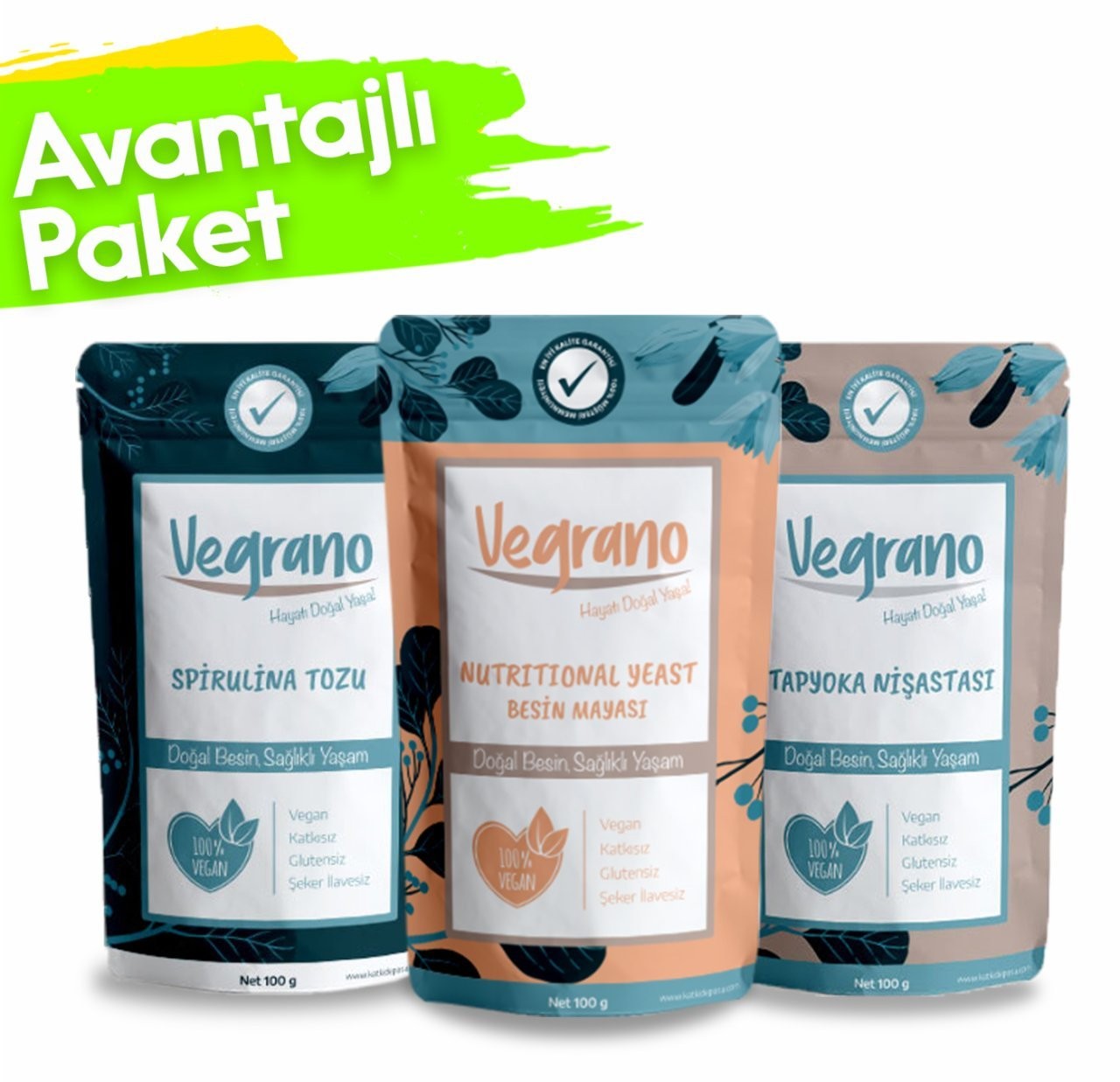 Vegrano Besin Mayası+ Tapyoka Nişastası + Spirulina Toz