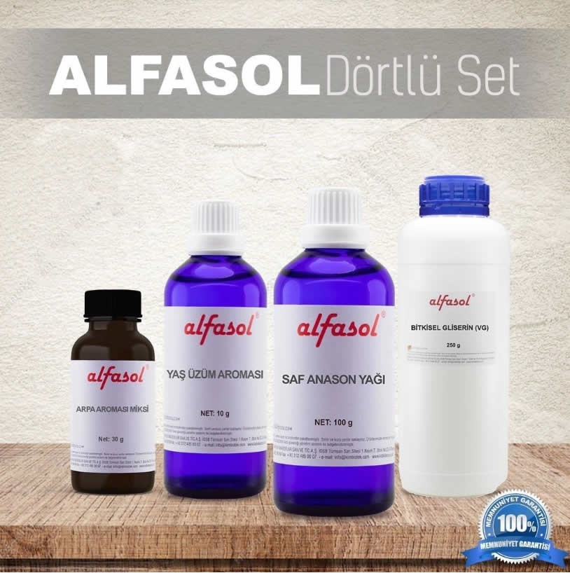 100 Gr Anason Yağı + 10 Gr Yaş Üzüm + 250 Gr Gliserin + Alfasol Miks Hediyeli