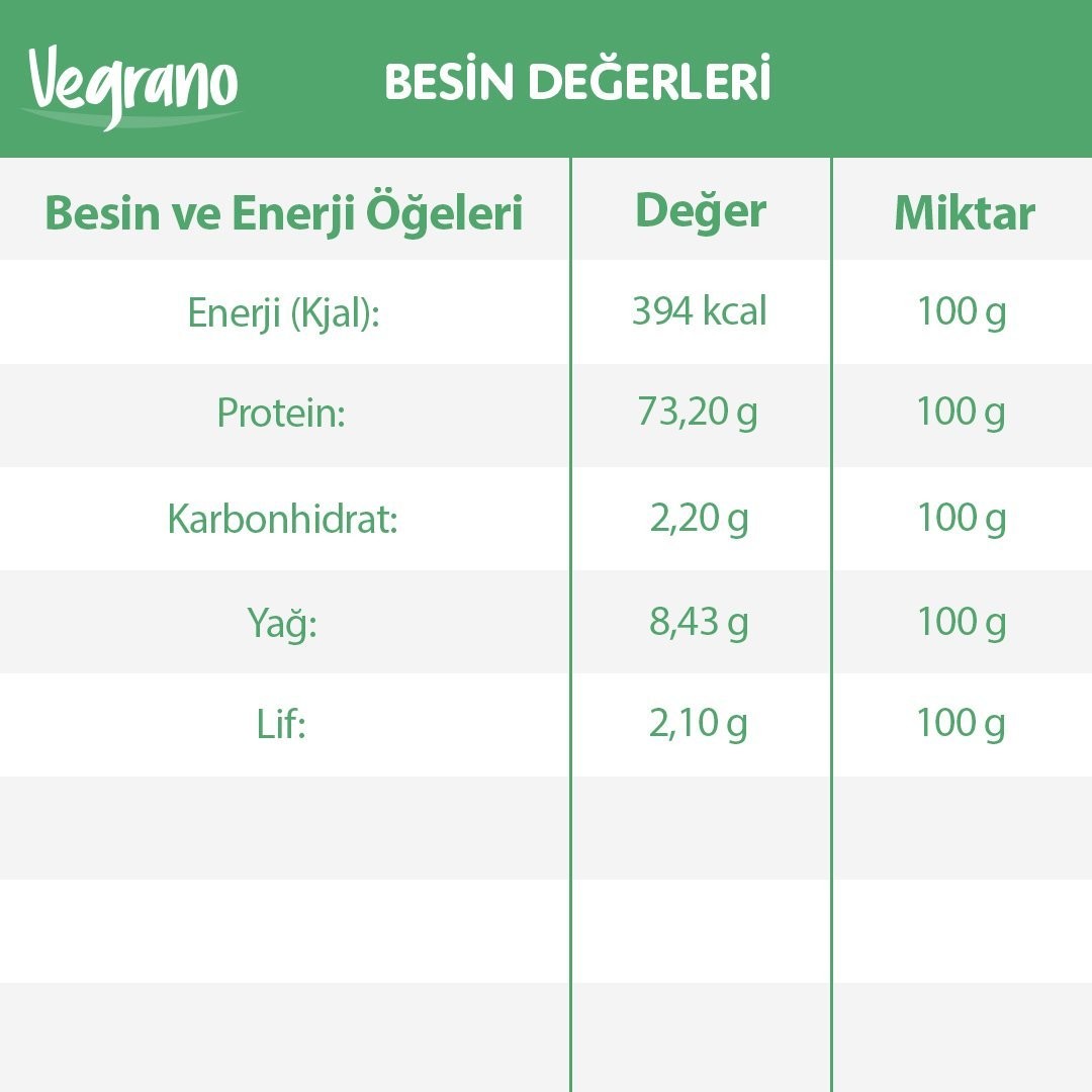 Vegrano Tekstüre Bezelye Proteini (Kıyması)