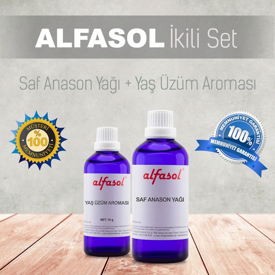 Alfasol Saf Anason Yağı + Yaş üzüm Aroması Seti