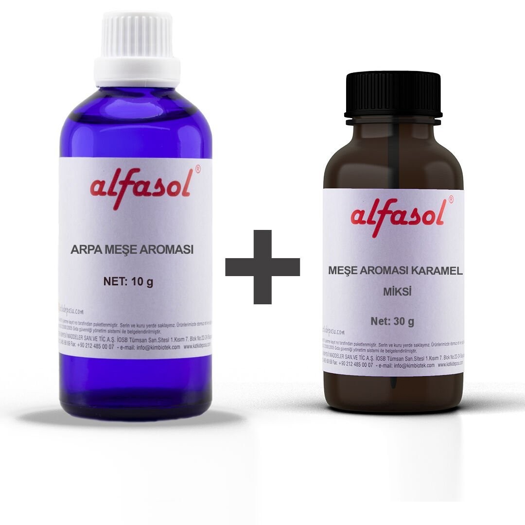 Alfasol Arpa Meşe Aroması 10 Gr + Meşe Aroması Karamel Miksi 30 Gr  Seti