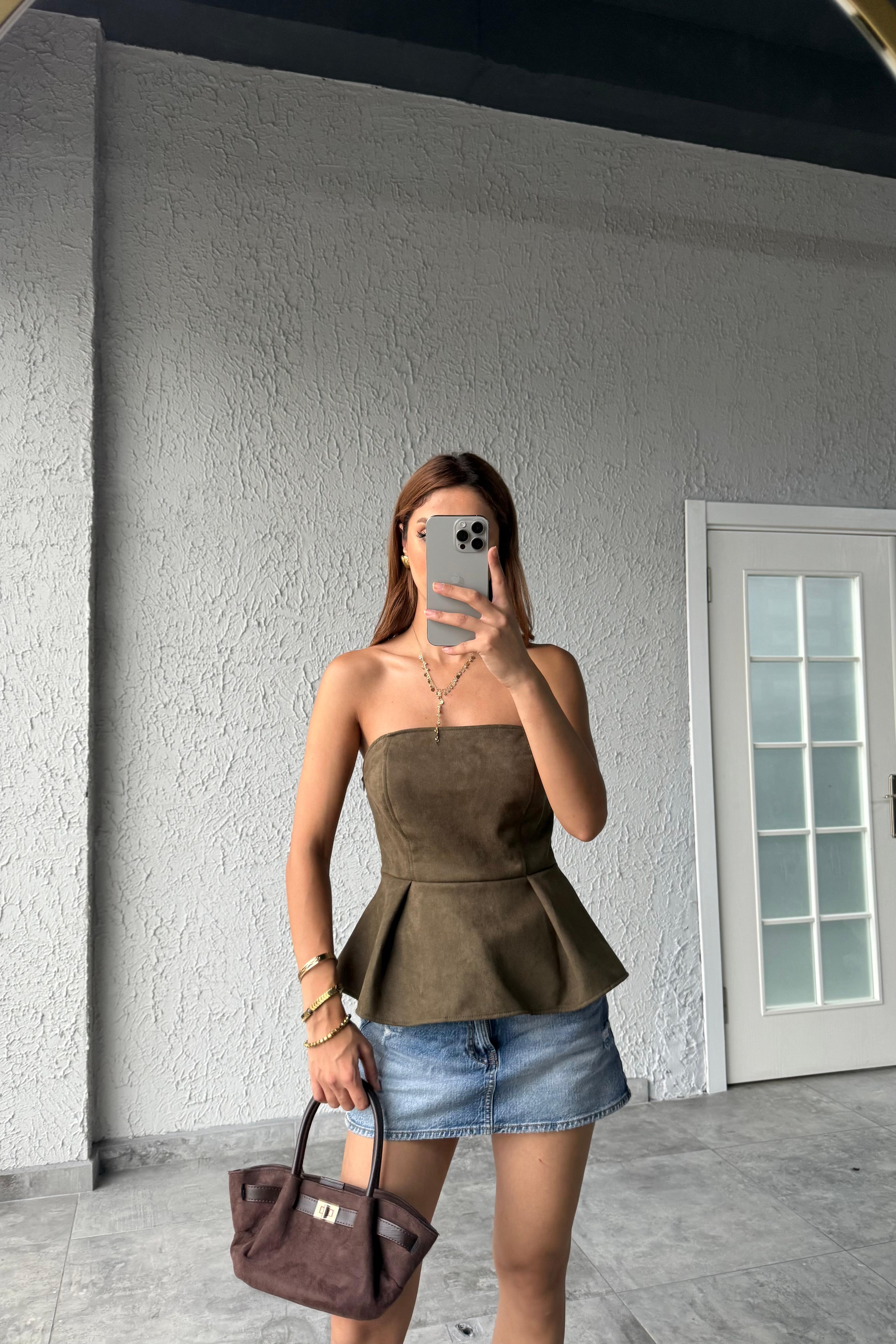 MARKA MODEL SÜET CROP