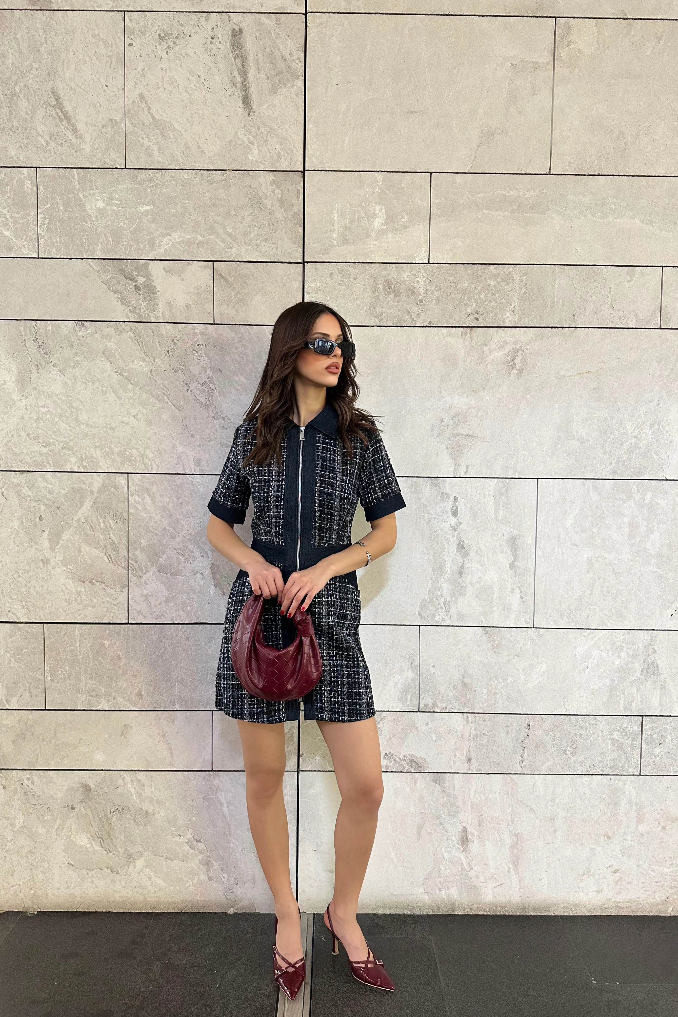 KOT GARNELİ ELBİSE