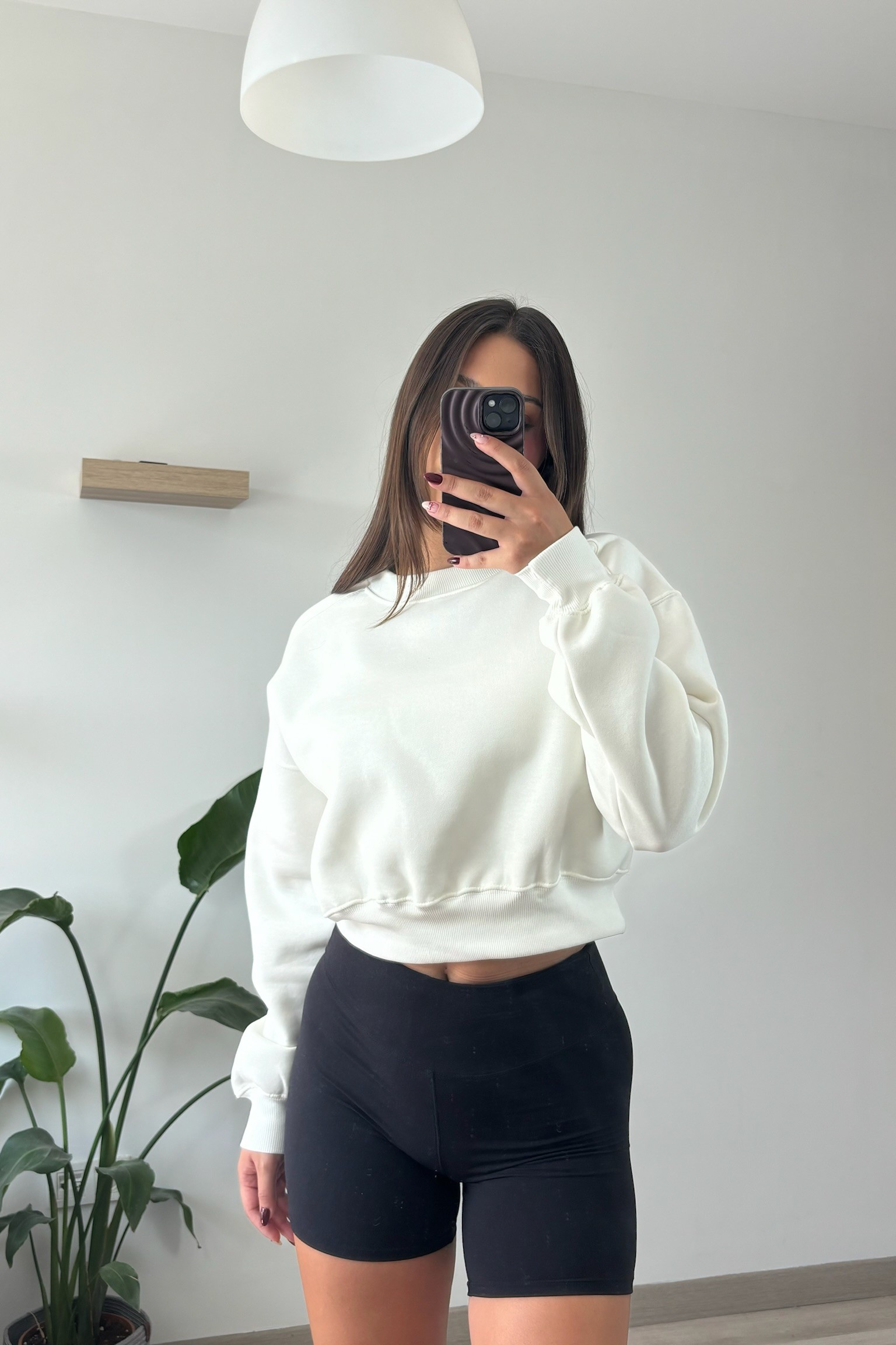 BASİC ÜÇ İPLİK CROP SWEATSHİRT