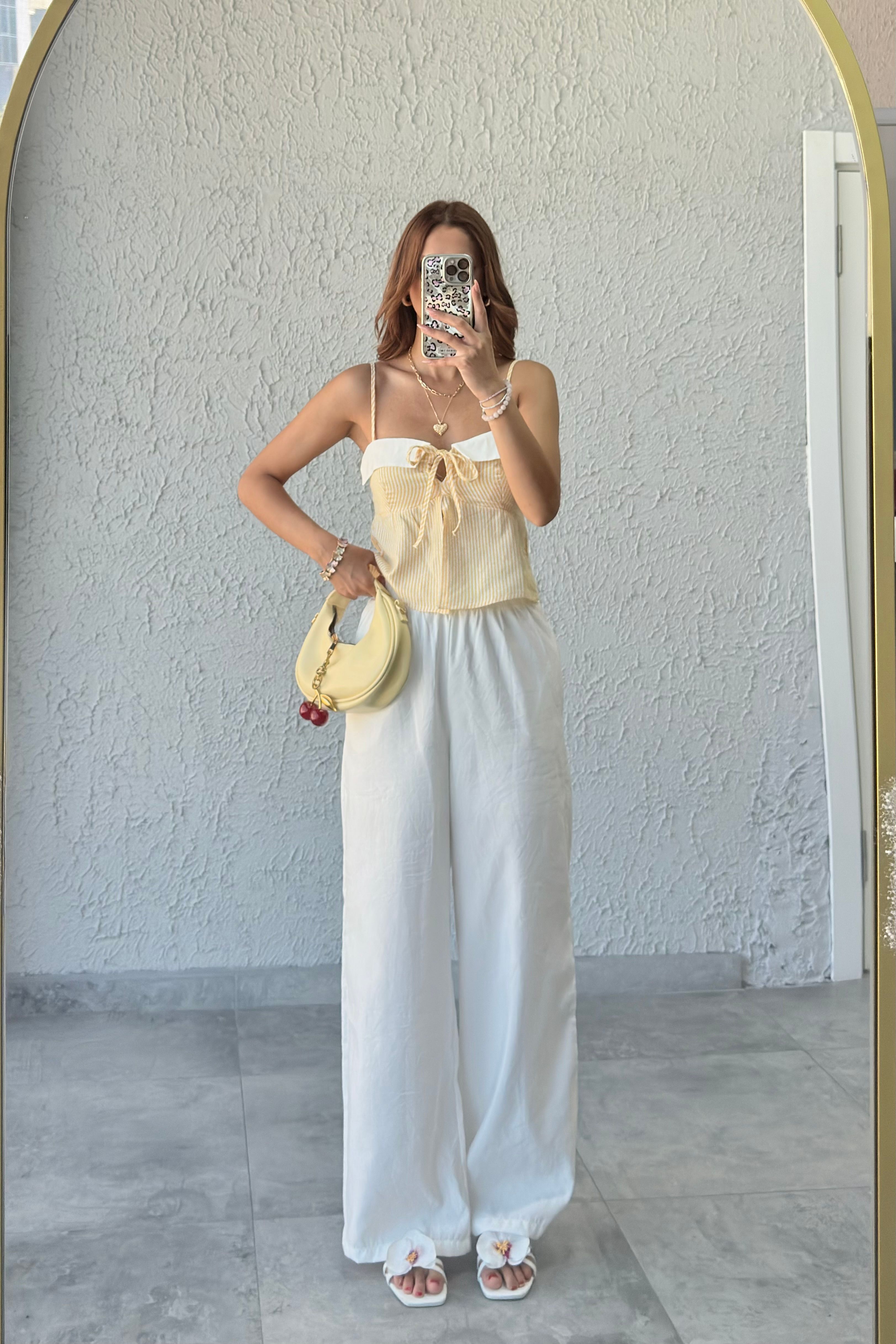 BELİ LASTİKLİ CUPRA PANTOLON
