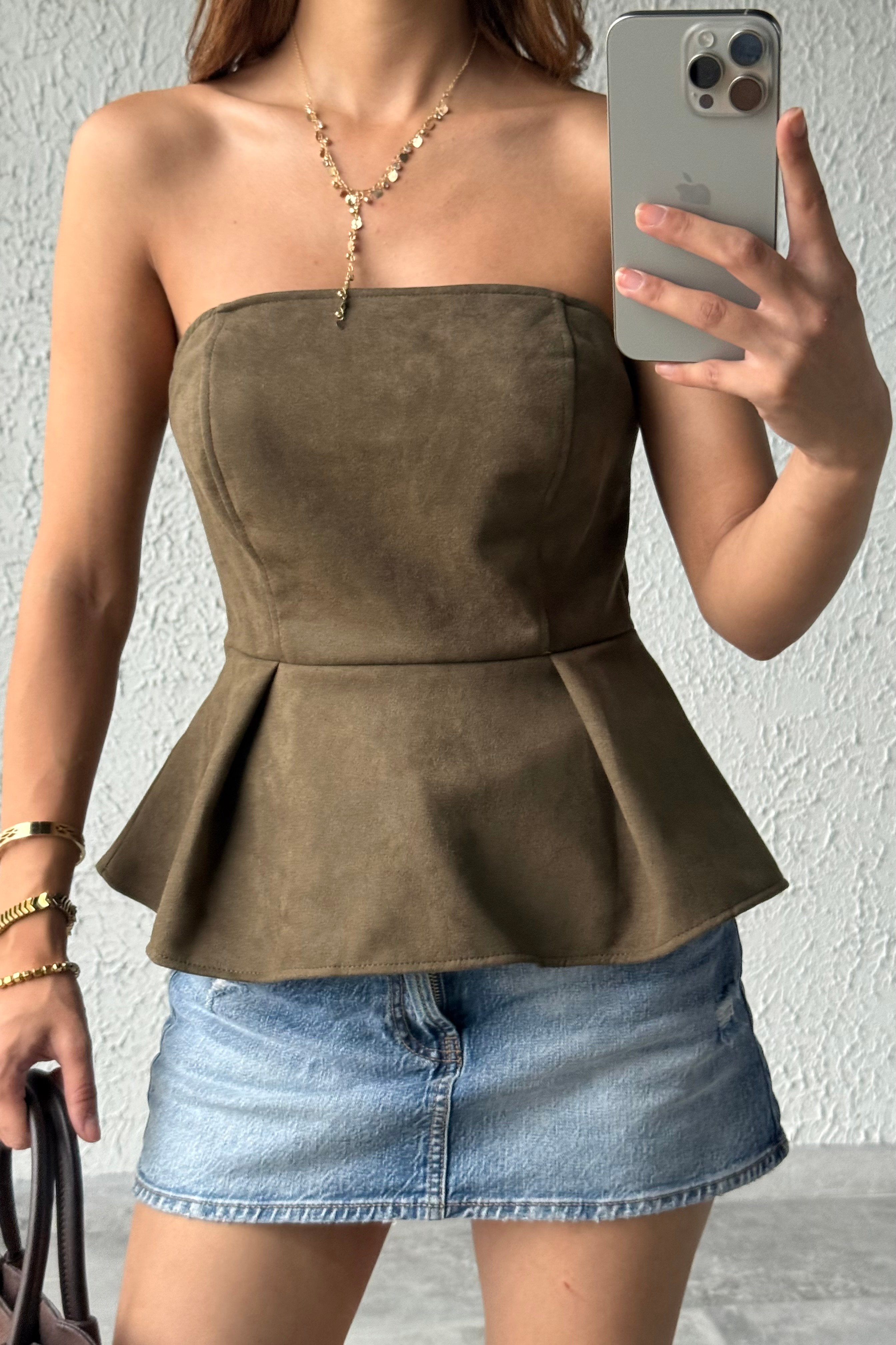 MARKA MODEL SÜET CROP